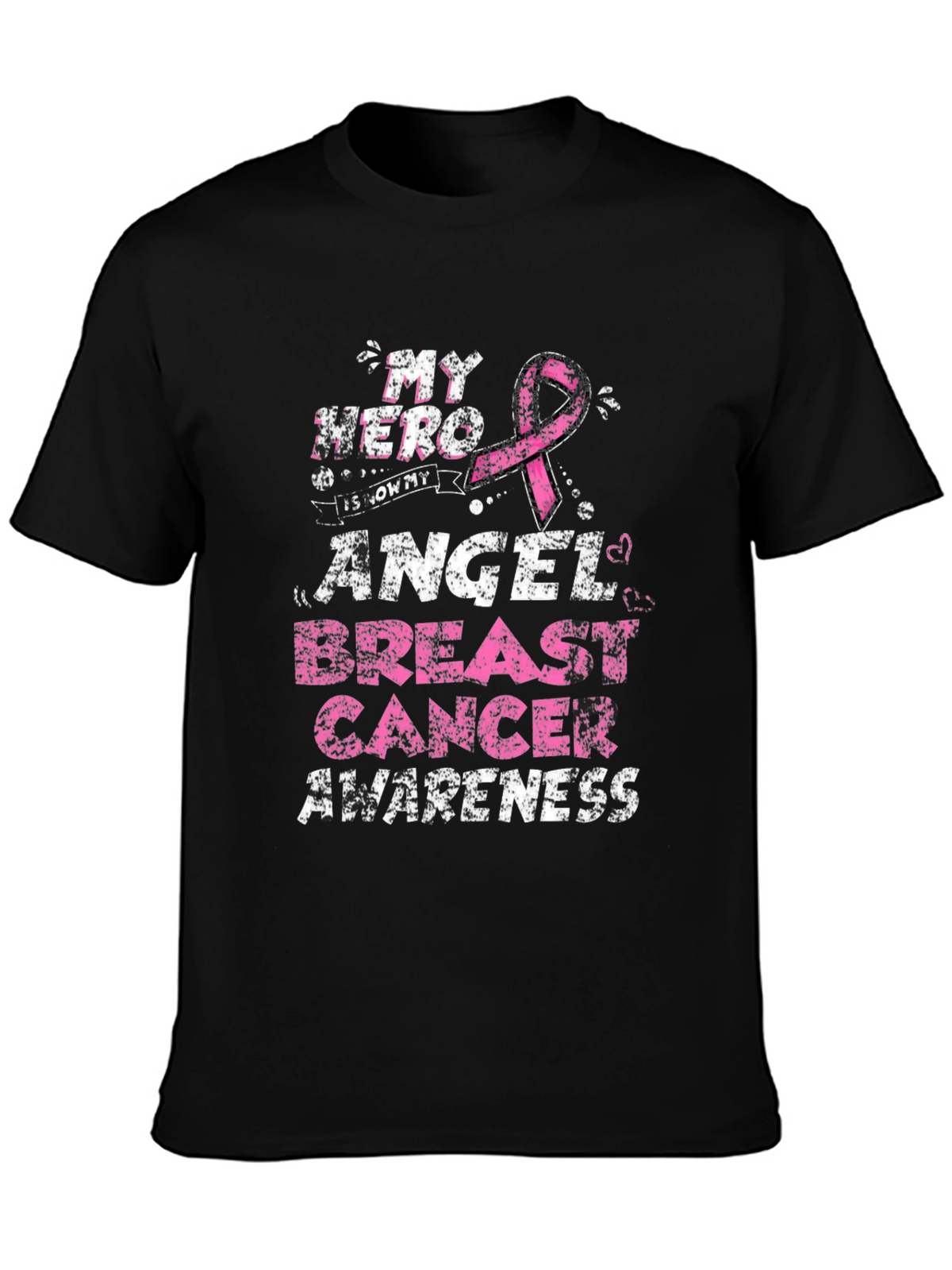 My Hero Is Now My Angel Breast Cancer Awareness T-Shirt