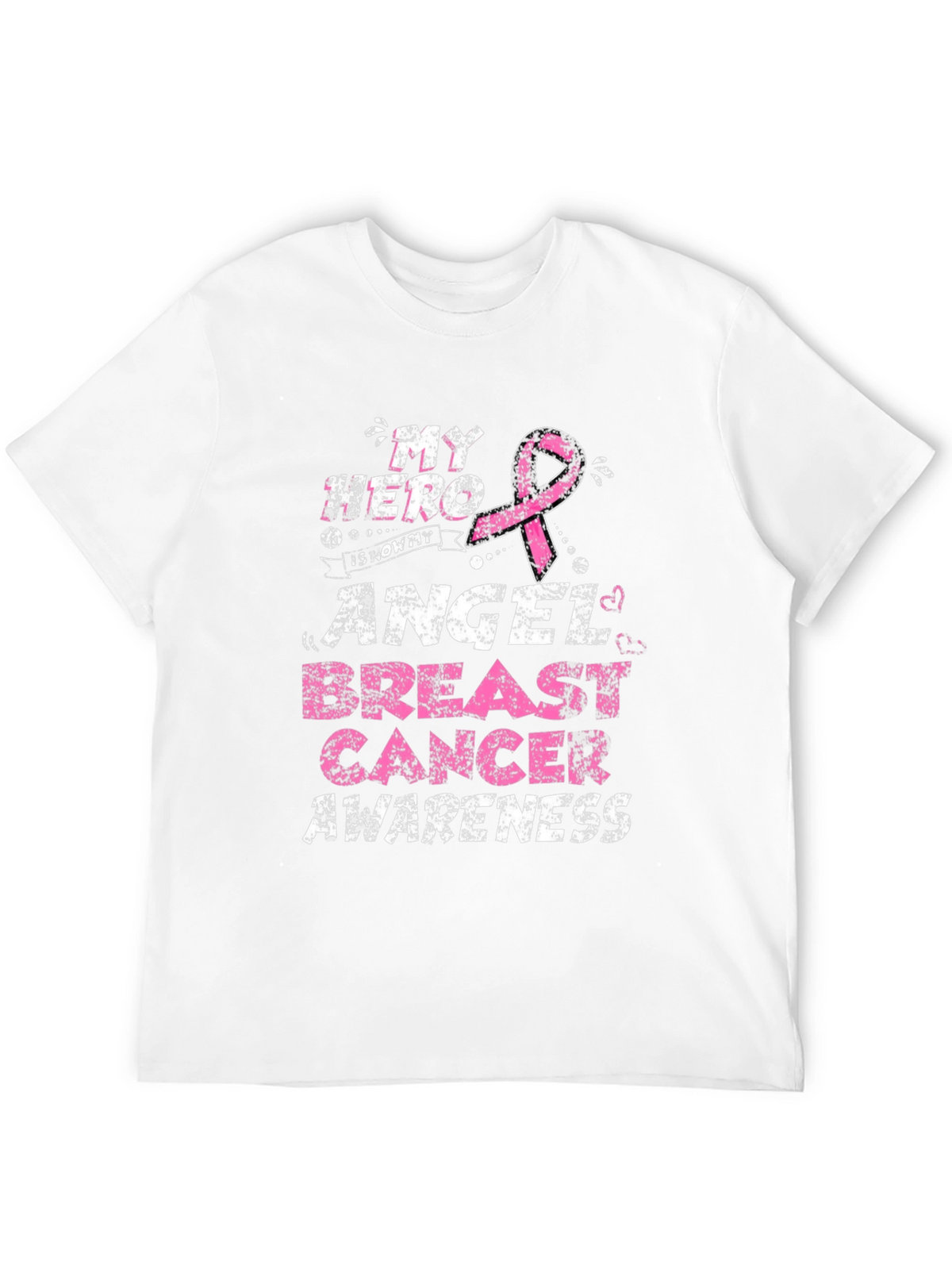 My Hero Is Now My Angel Breast Cancer Awareness T-Shirt