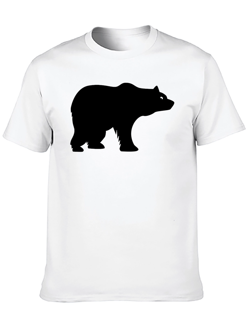 Mens Black Bear Silhouette Graphic T-Shirt