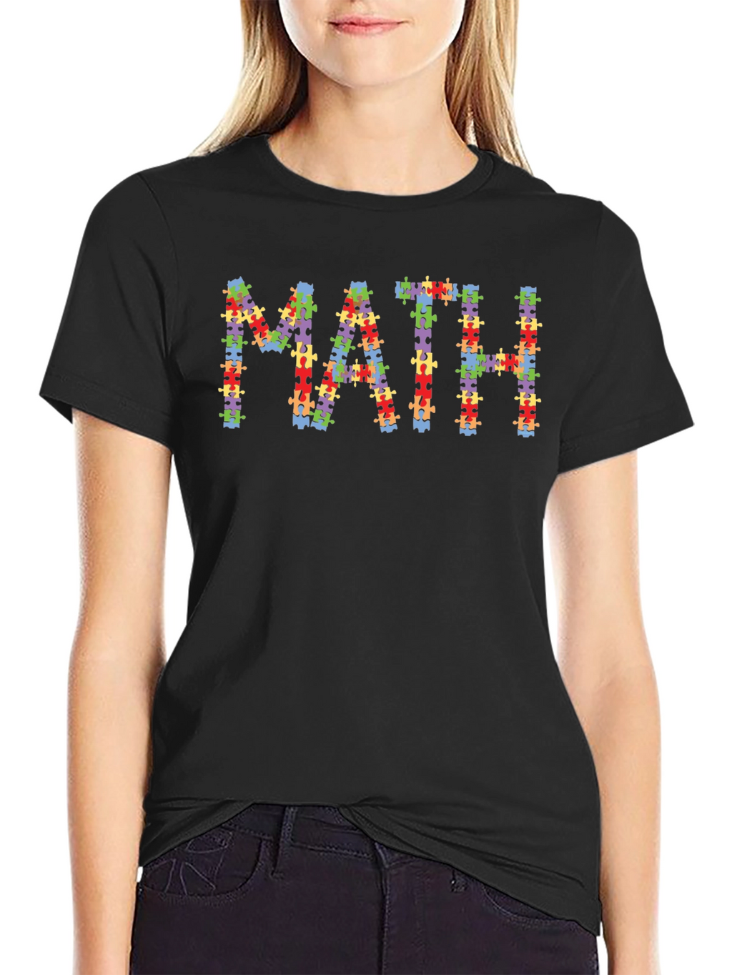 Math Puzzle Piece Graphic T-Shirt