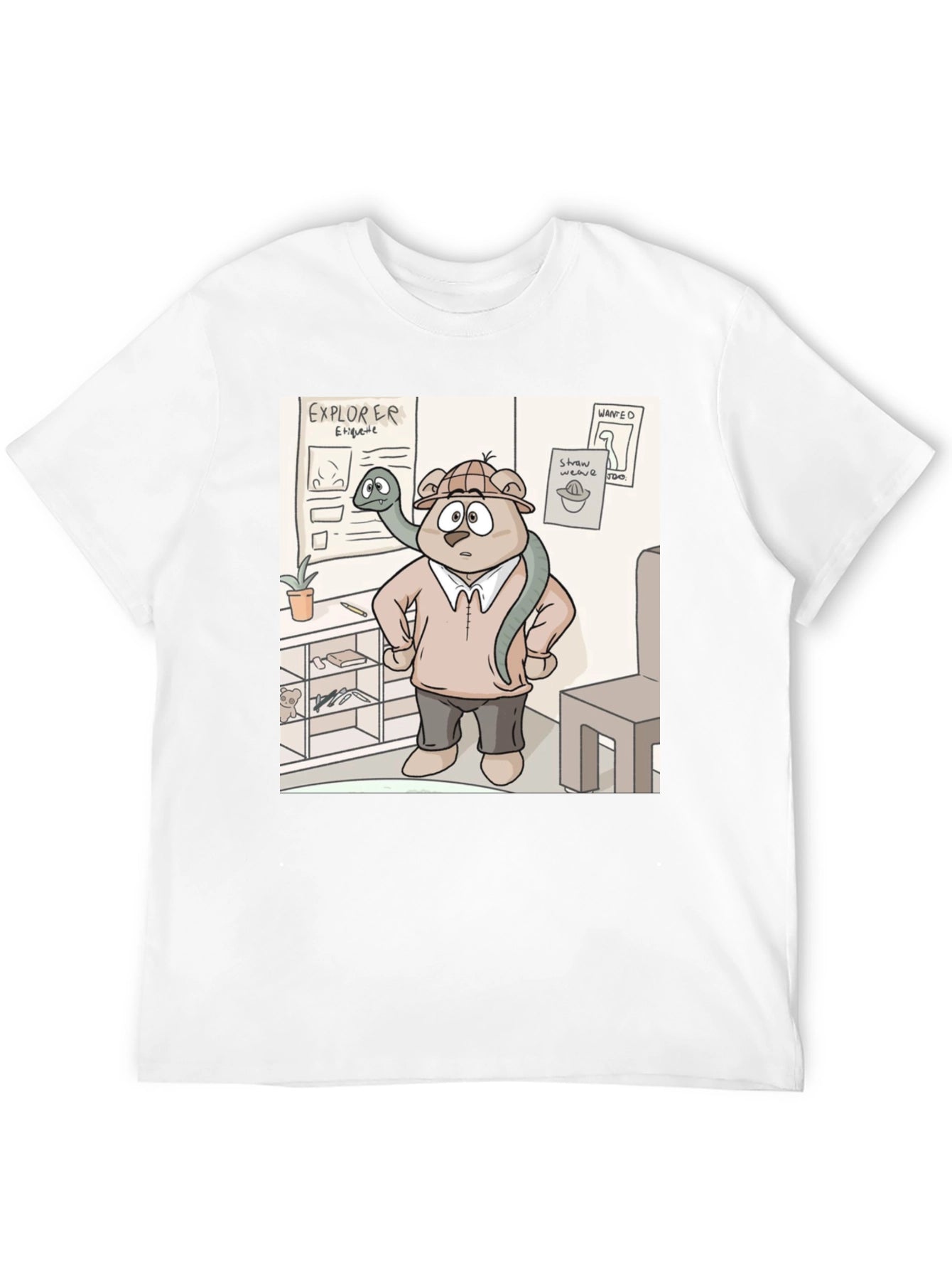 Cartoon Bear Explorer T-Shirt
