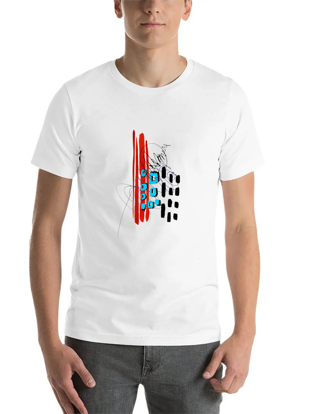 Modern Art Breathable Soft Cotton T-Shirt – Timeless Casual Look