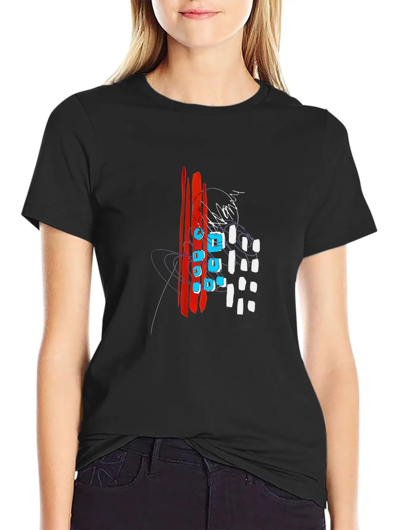 Modern Art Breathable Soft Cotton T-Shirt – Timeless Casual Look