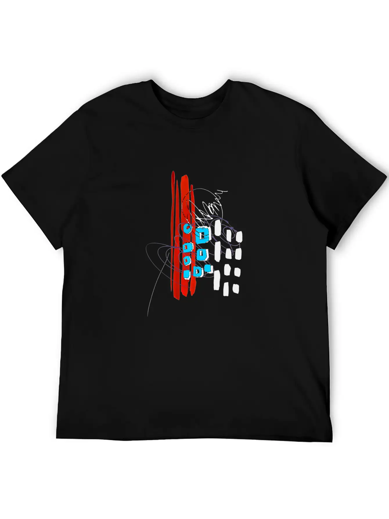 Modern Art Breathable Soft Cotton T-Shirt – Timeless Casual Look