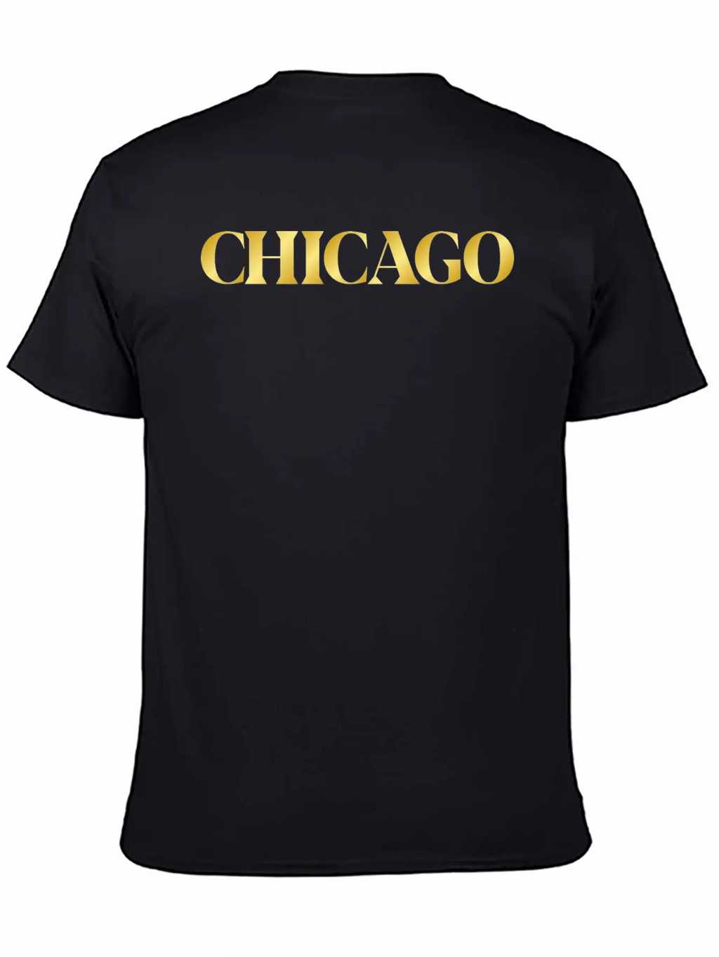 Modern Gold Glam Chicago City Typography Breathable Graphic T-Shirt – Perfect For Casual Days
