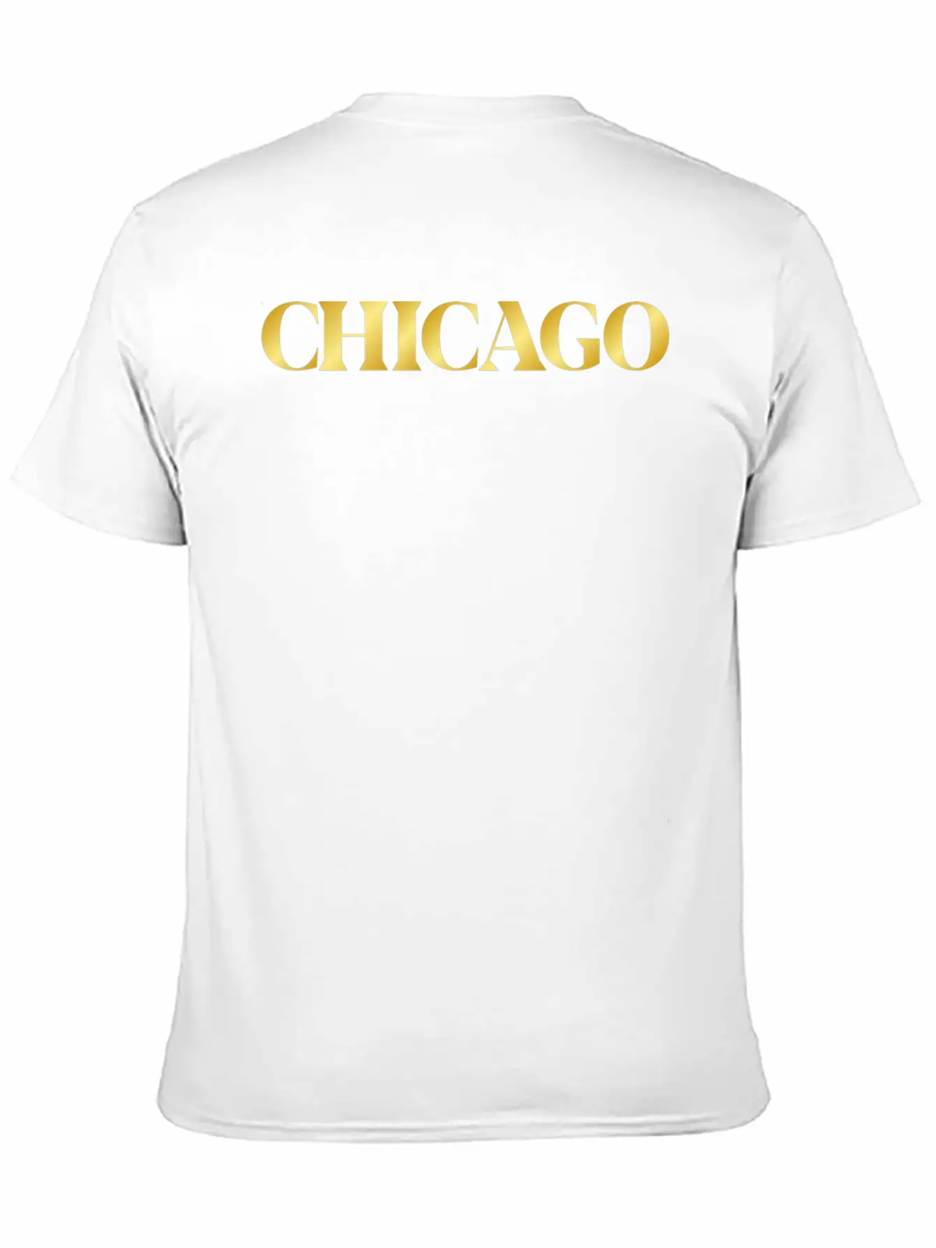 Modern Gold Glam Chicago City Typography Breathable Graphic T-Shirt – Perfect For Casual Days