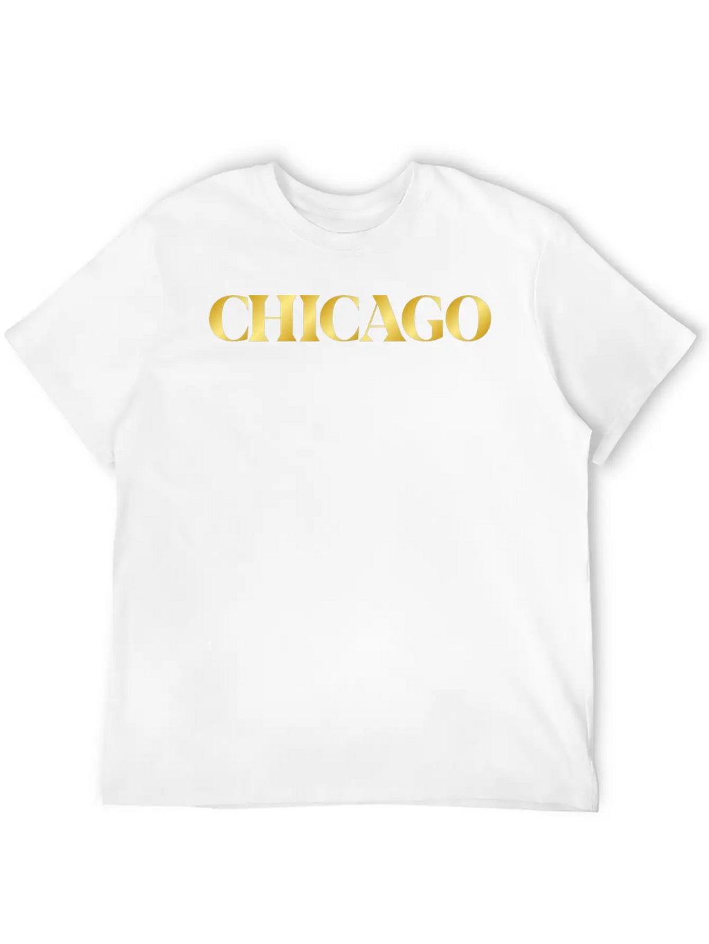 Modern Gold Glam Chicago City Typography Breathable Graphic T-Shirt – Perfect For Casual Days