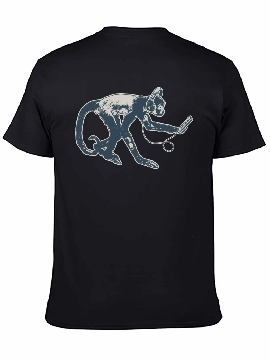 Modern Monkey Smartphone And Headphones Breathable Soft Cotton T-Shirt – Timeless Casual Look