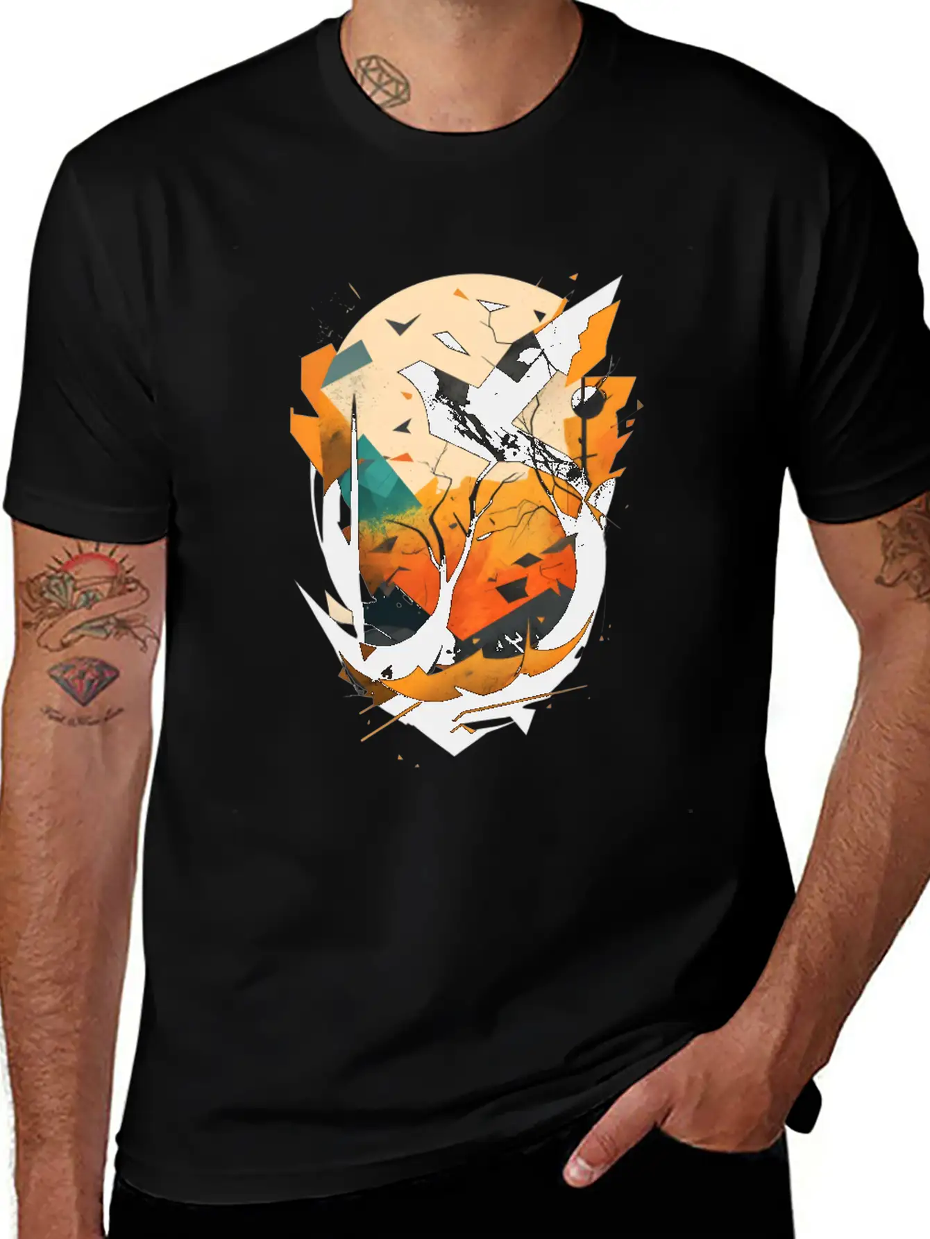 Modern Nature: Black Bird Relaxed Everyday Tee – Lightweight And Durable Cotton