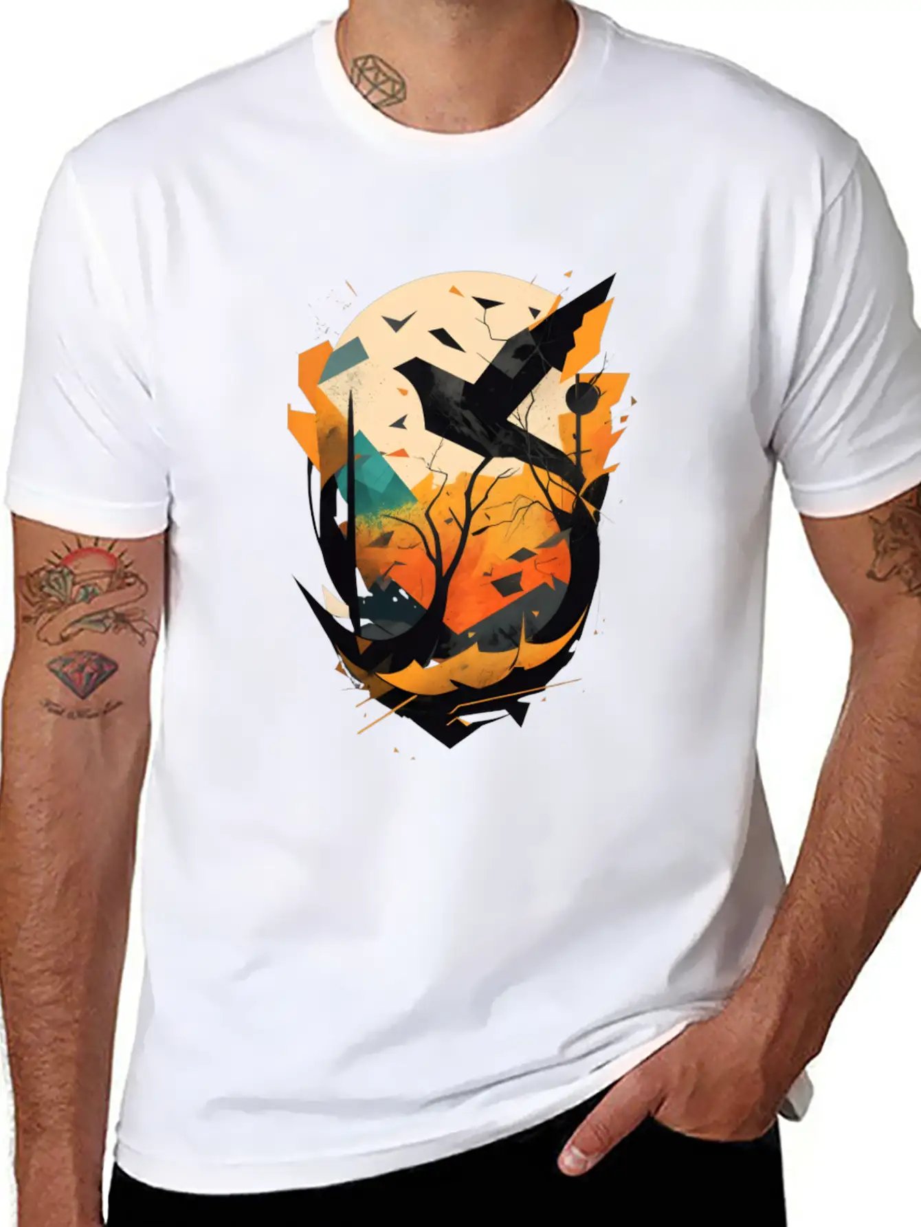 Modern Nature: Black Bird Relaxed Everyday Tee – Lightweight And Durable Cotton