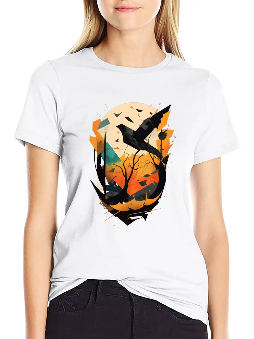 Modern Nature: Black Bird Relaxed Everyday Tee – Lightweight And Durable Cotton