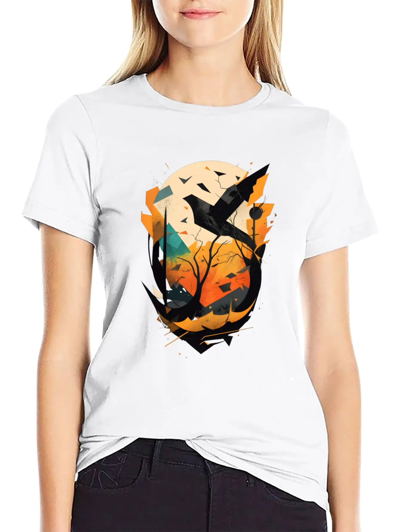Modern Nature: Black Bird Relaxed Everyday Tee – Lightweight And Durable Cotton