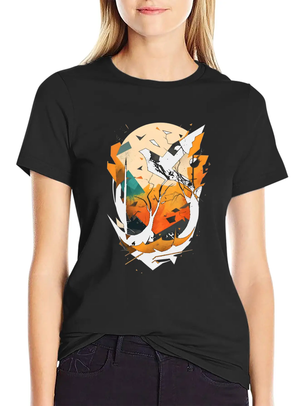 Modern Nature: Black Bird Relaxed Everyday Tee – Lightweight And Durable Cotton