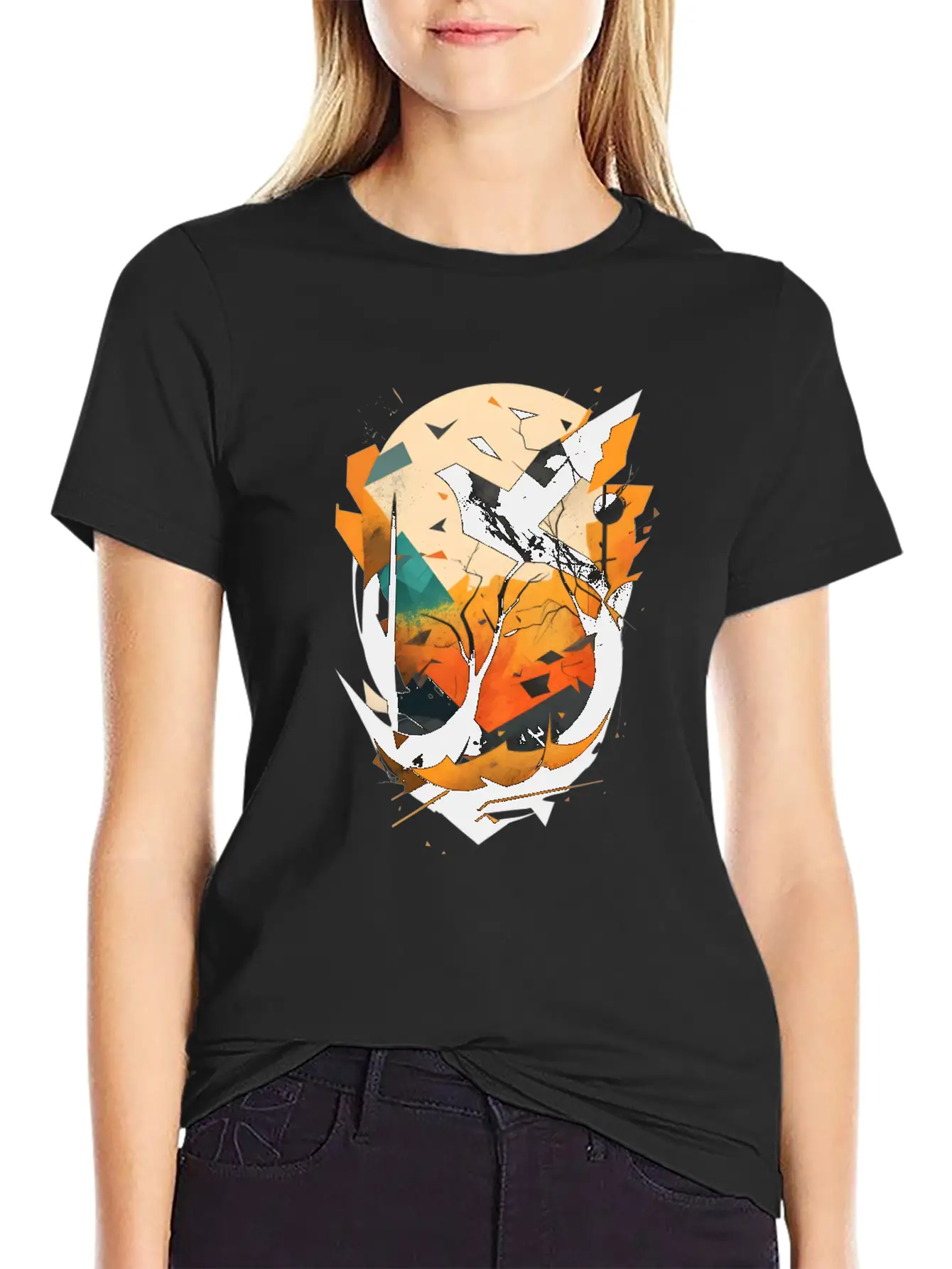 Modern Nature: Black Bird Relaxed Everyday Tee – Lightweight And Durable Cotton