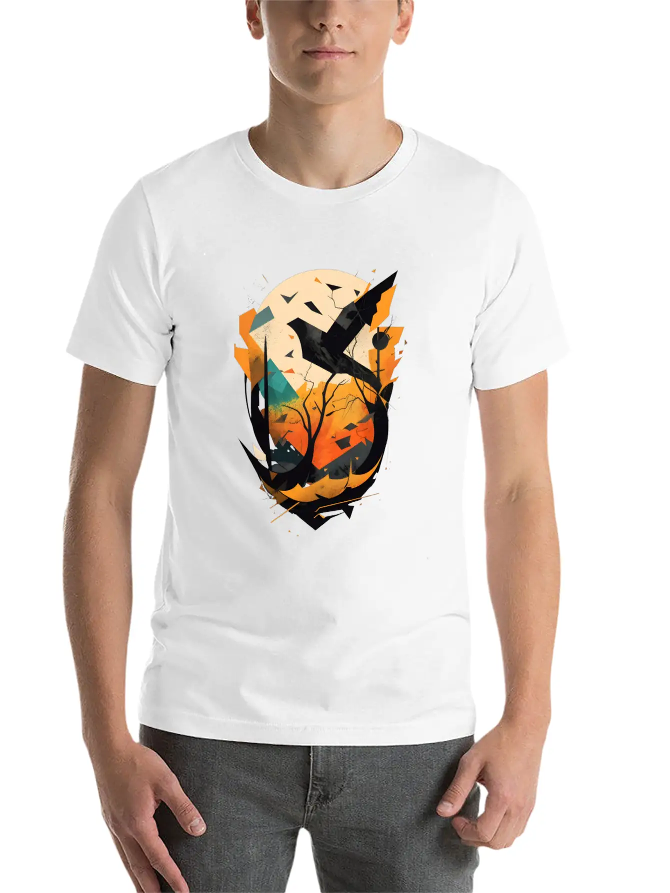 Modern Nature: Black Bird Relaxed Everyday Tee – Lightweight And Durable Cotton