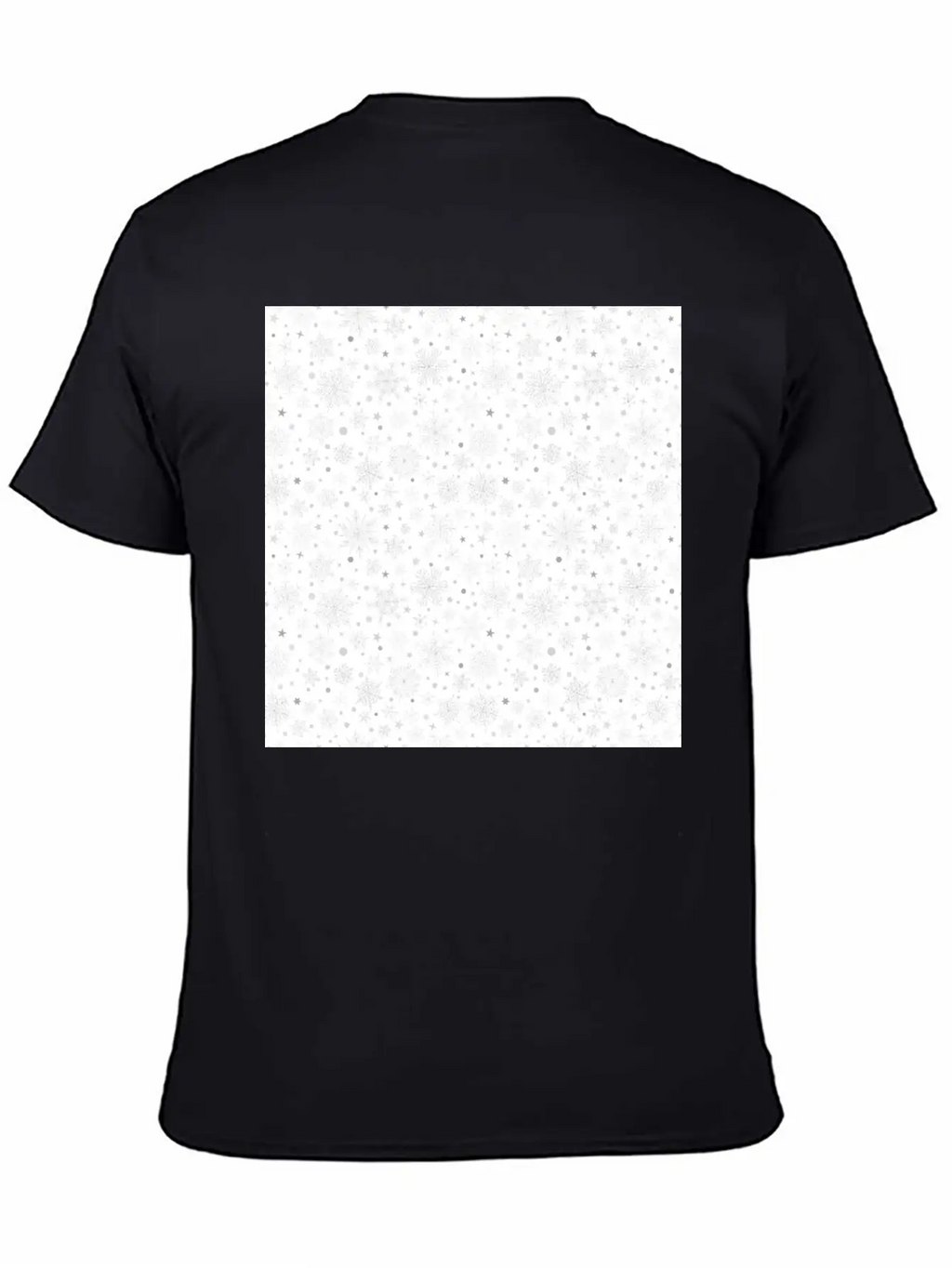 Modern Snowflakes Pattern White Silver Classic Cotton Tee – Unisex Comfort For Any Season