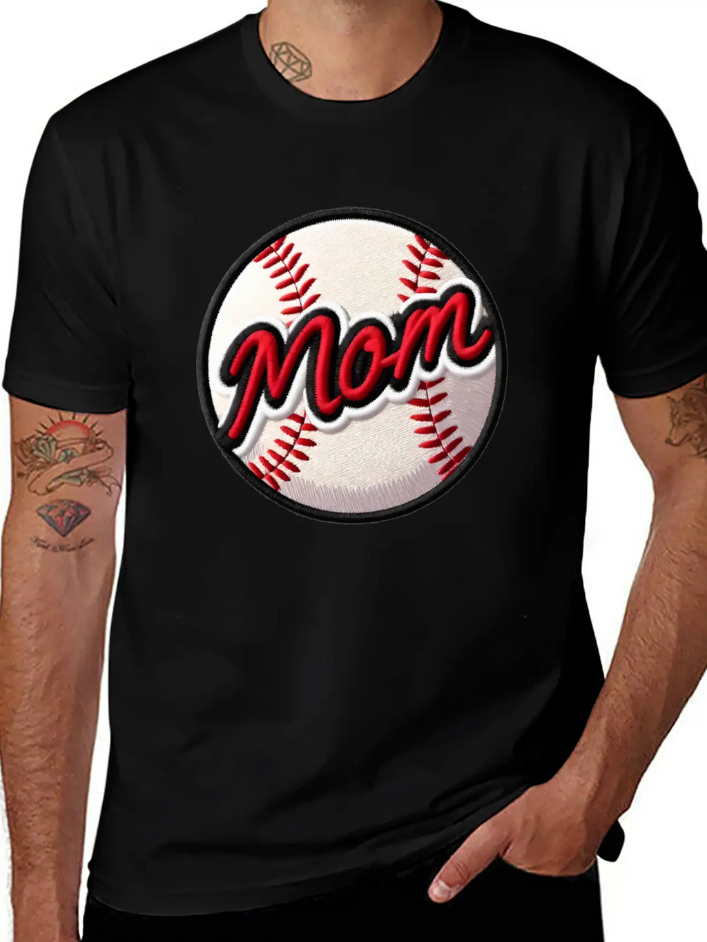 Mom Baseball By DMH Basic Graphic T-Shirt – Daily Comfort In Soft Cotton