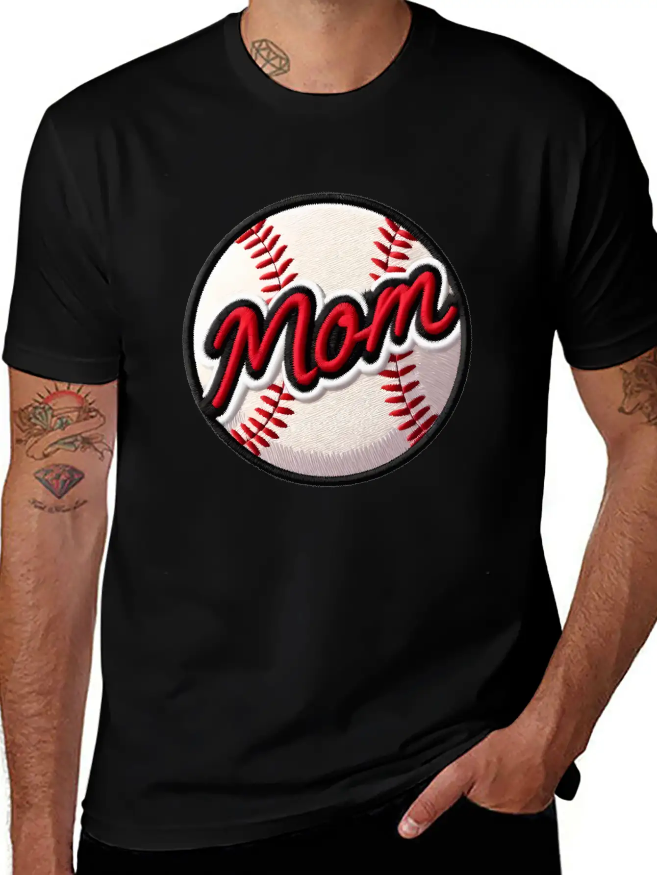 Mom Baseball By DMH Basic Graphic T-Shirt – Daily Comfort In Soft Cotton