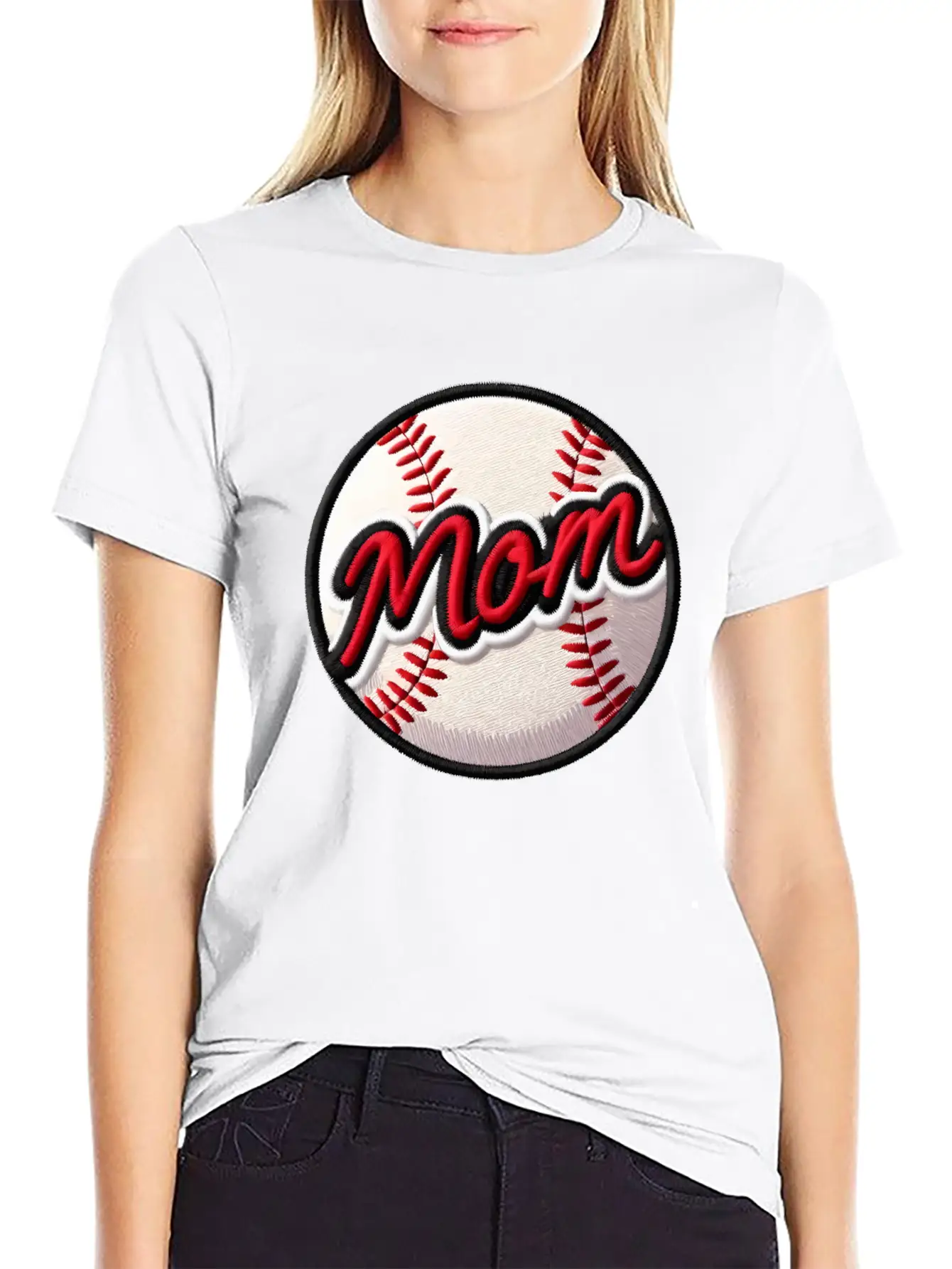 Mom Baseball By DMH Basic Graphic T-Shirt – Daily Comfort In Soft Cotton
