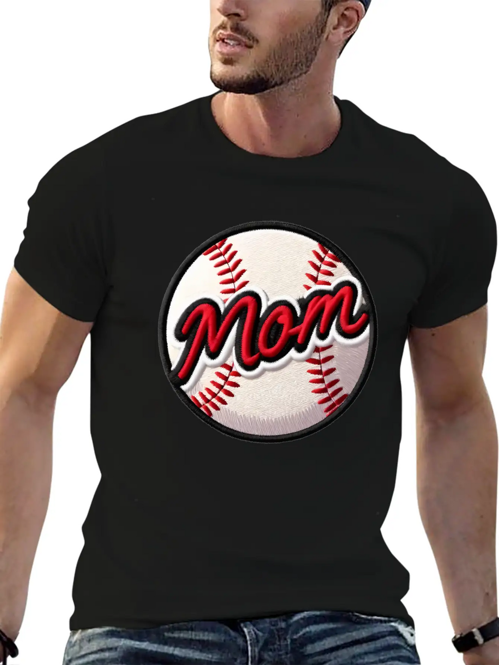 Mom Baseball By DMH Basic Graphic T-Shirt – Daily Comfort In Soft Cotton