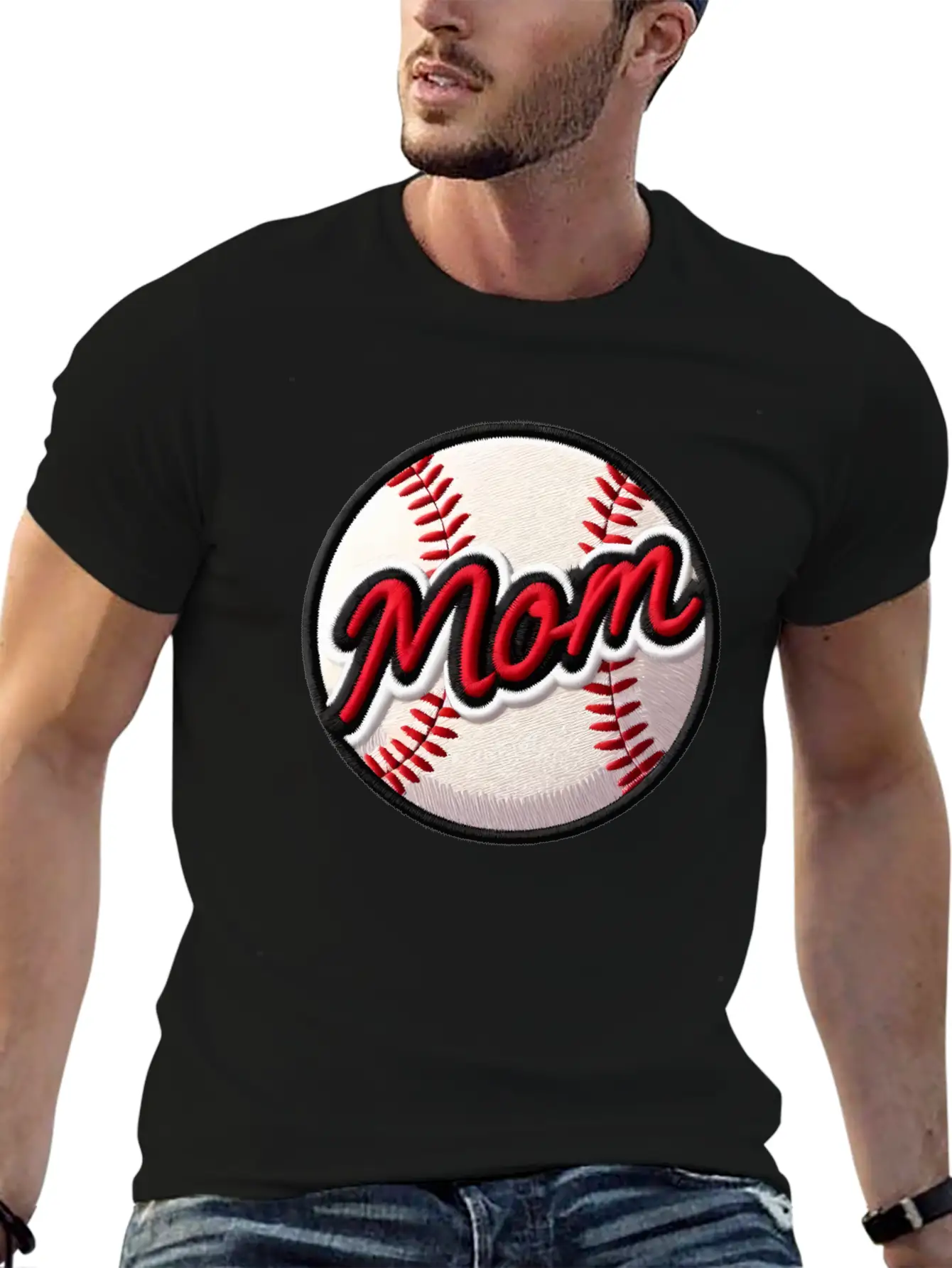 Mom Baseball By DMH Basic Graphic T-Shirt – Daily Comfort In Soft Cotton