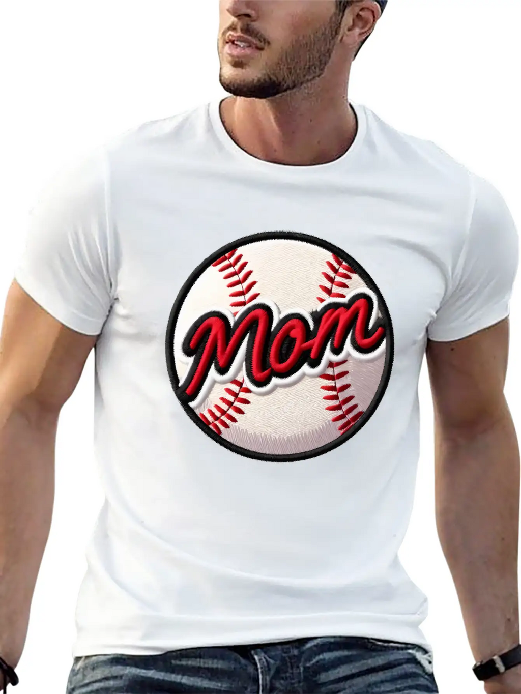 Mom Baseball By DMH Basic Graphic T-Shirt – Daily Comfort In Soft Cotton