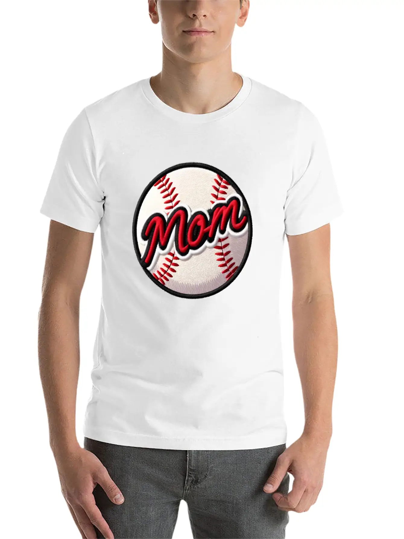Mom Baseball By DMH Basic Graphic T-Shirt – Daily Comfort In Soft Cotton