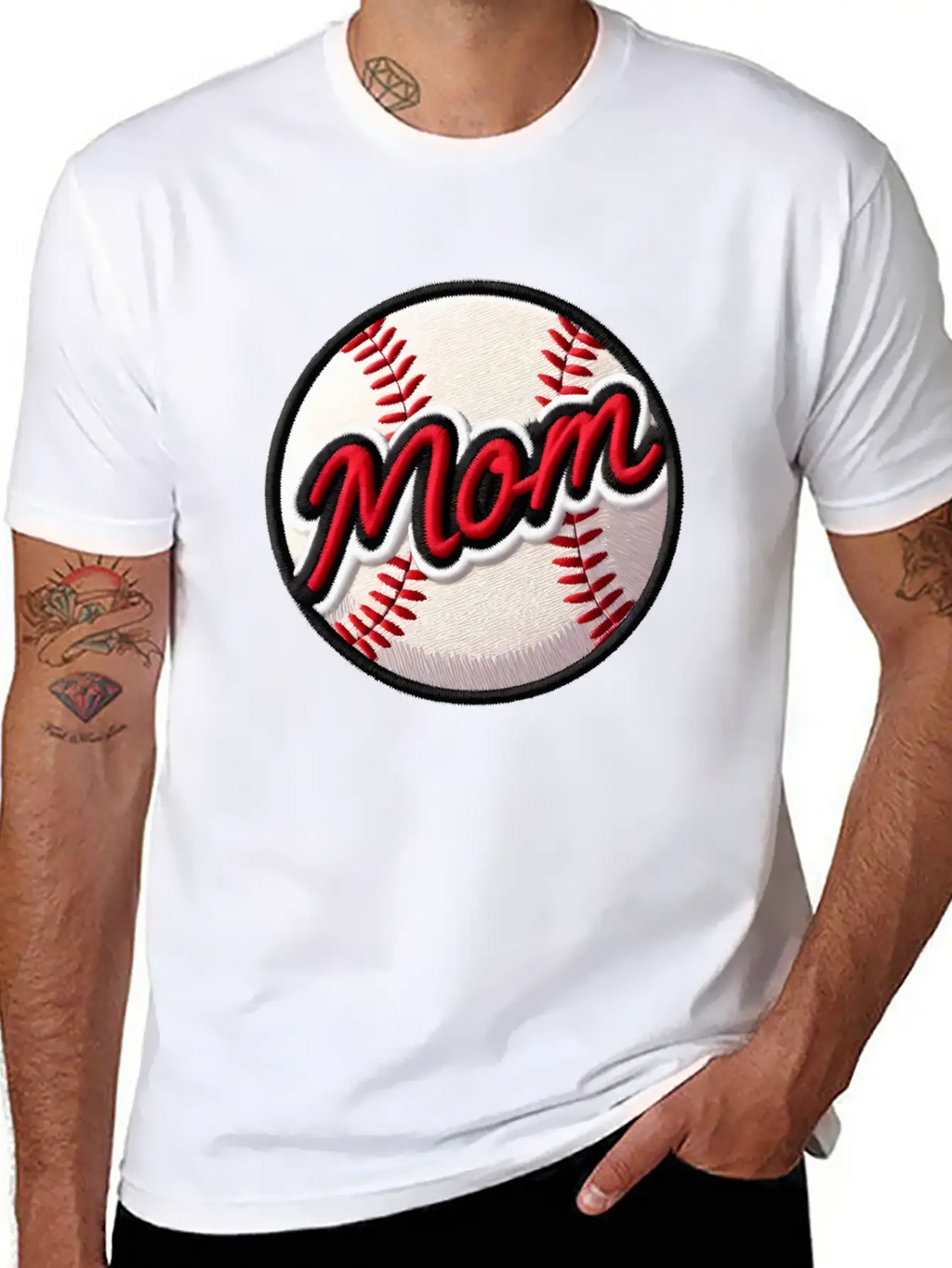 Mom Baseball By DMH Basic Graphic T-Shirt – Daily Comfort In Soft Cotton