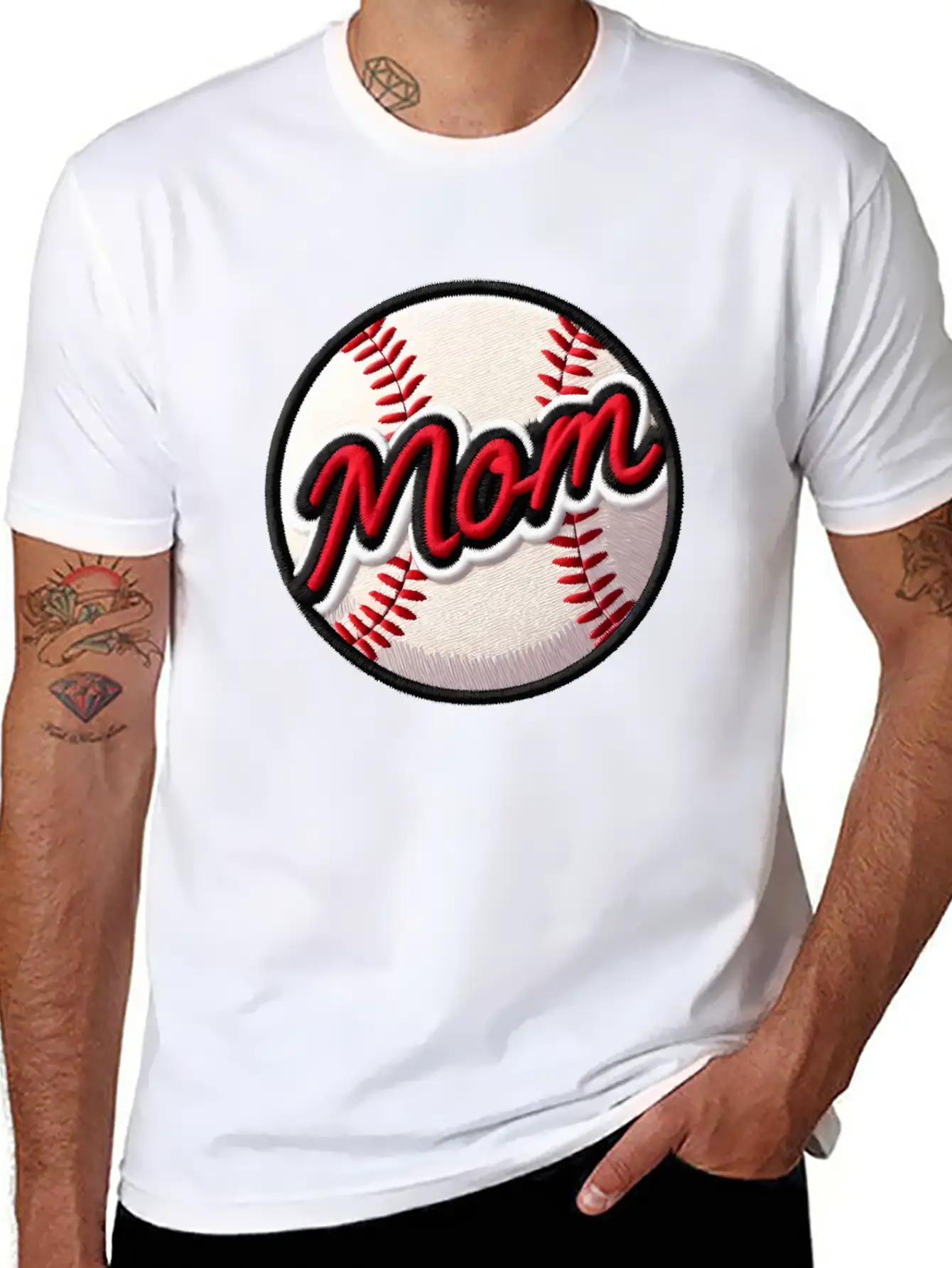 Mom Baseball By DMH Basic Graphic T-Shirt – Daily Comfort In Soft Cotton