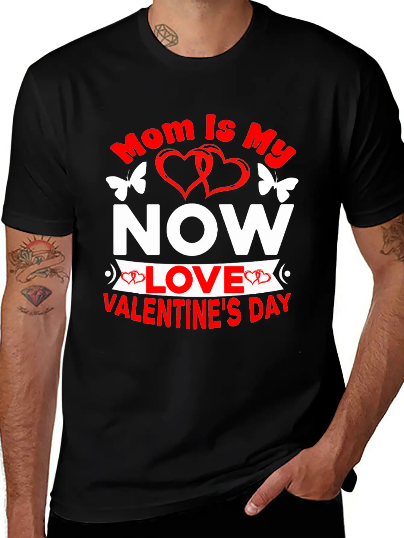 Mom Is My Now Love Valentine S Day Relaxed Everyday Tee – Lightweight And Durable Cotton