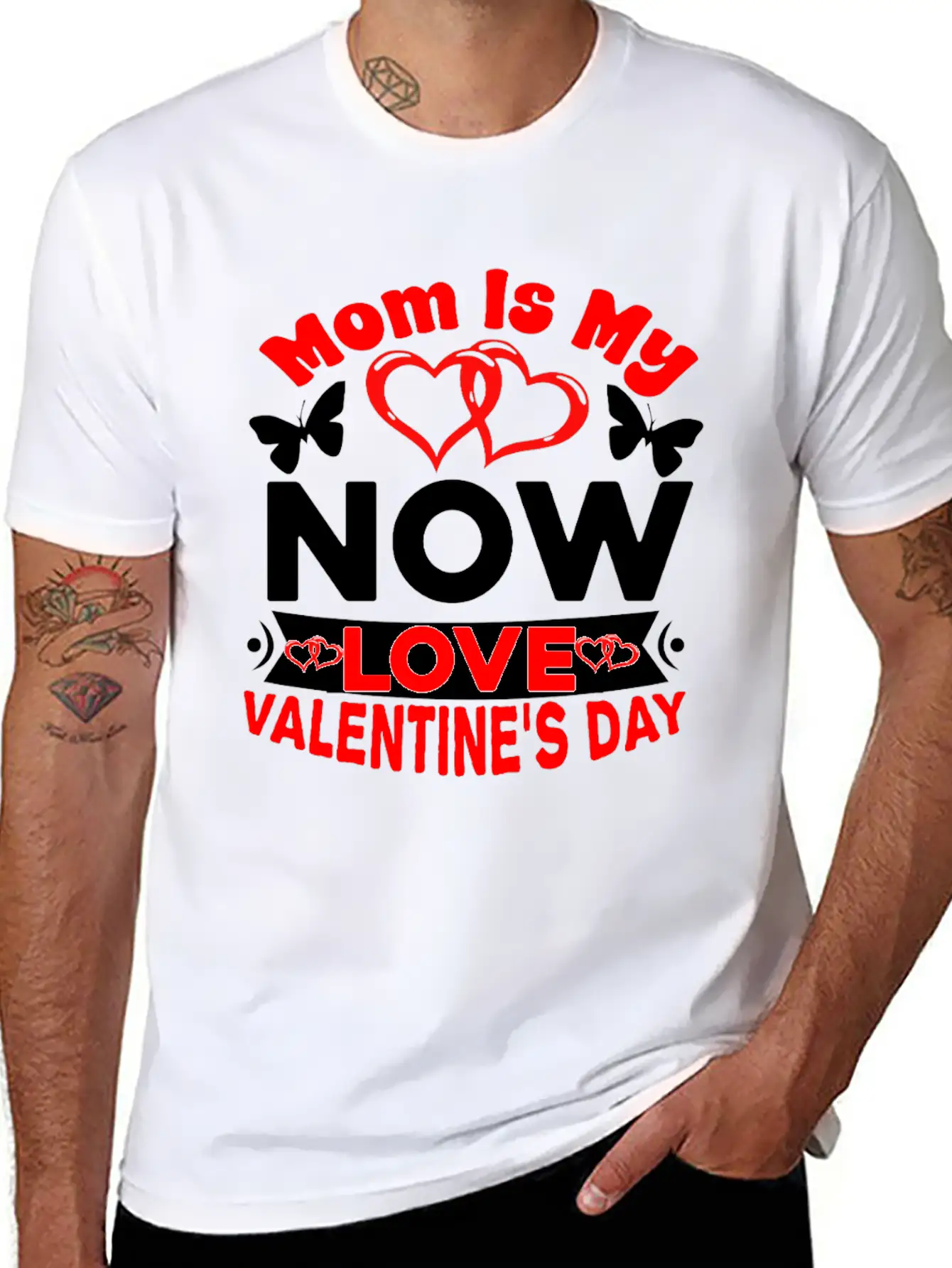 Mom Is My Now Love Valentine S Day Relaxed Everyday Tee – Lightweight And Durable Cotton
