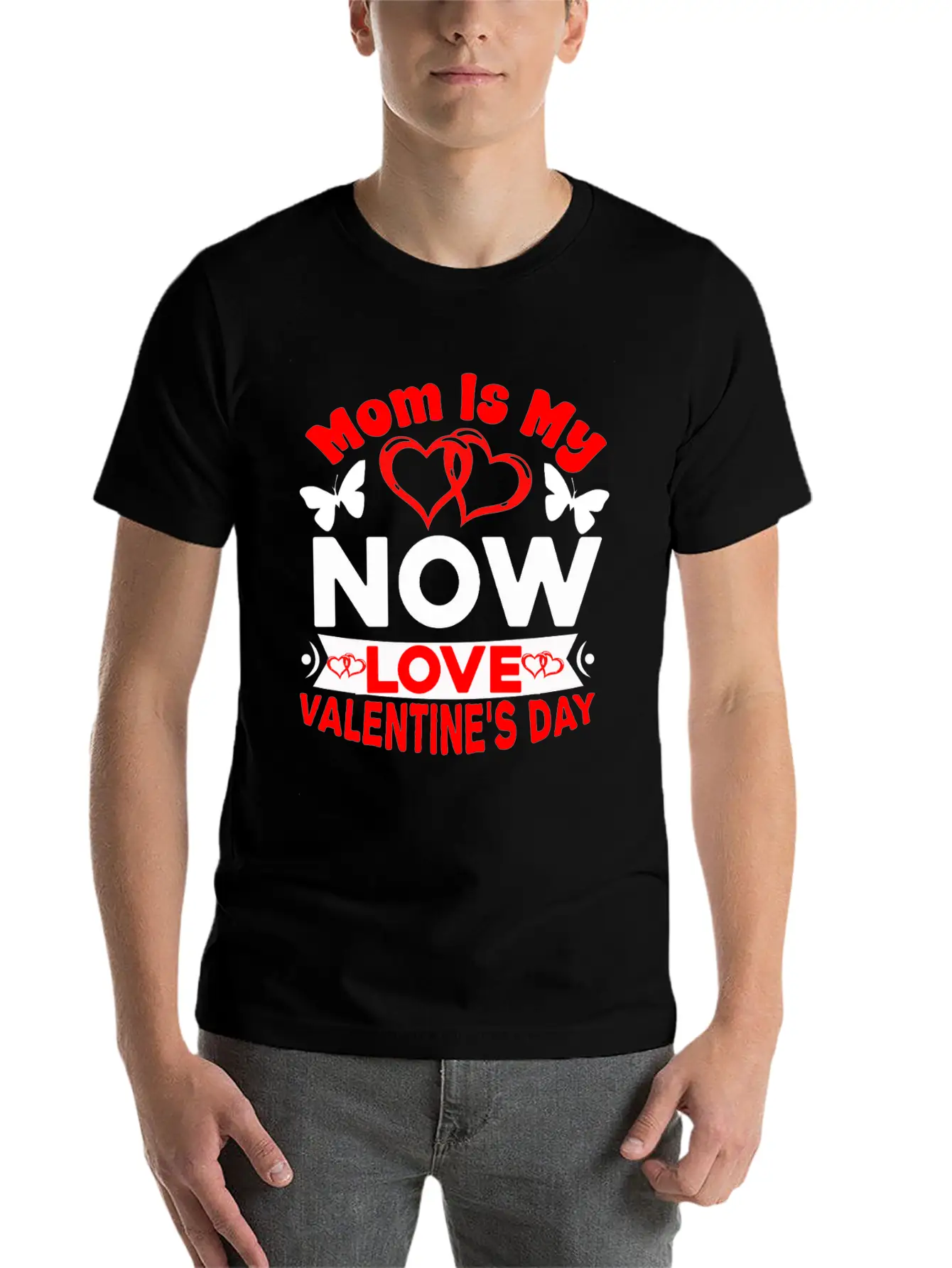 Mom Is My Now Love Valentine S Day Relaxed Everyday Tee – Lightweight And Durable Cotton