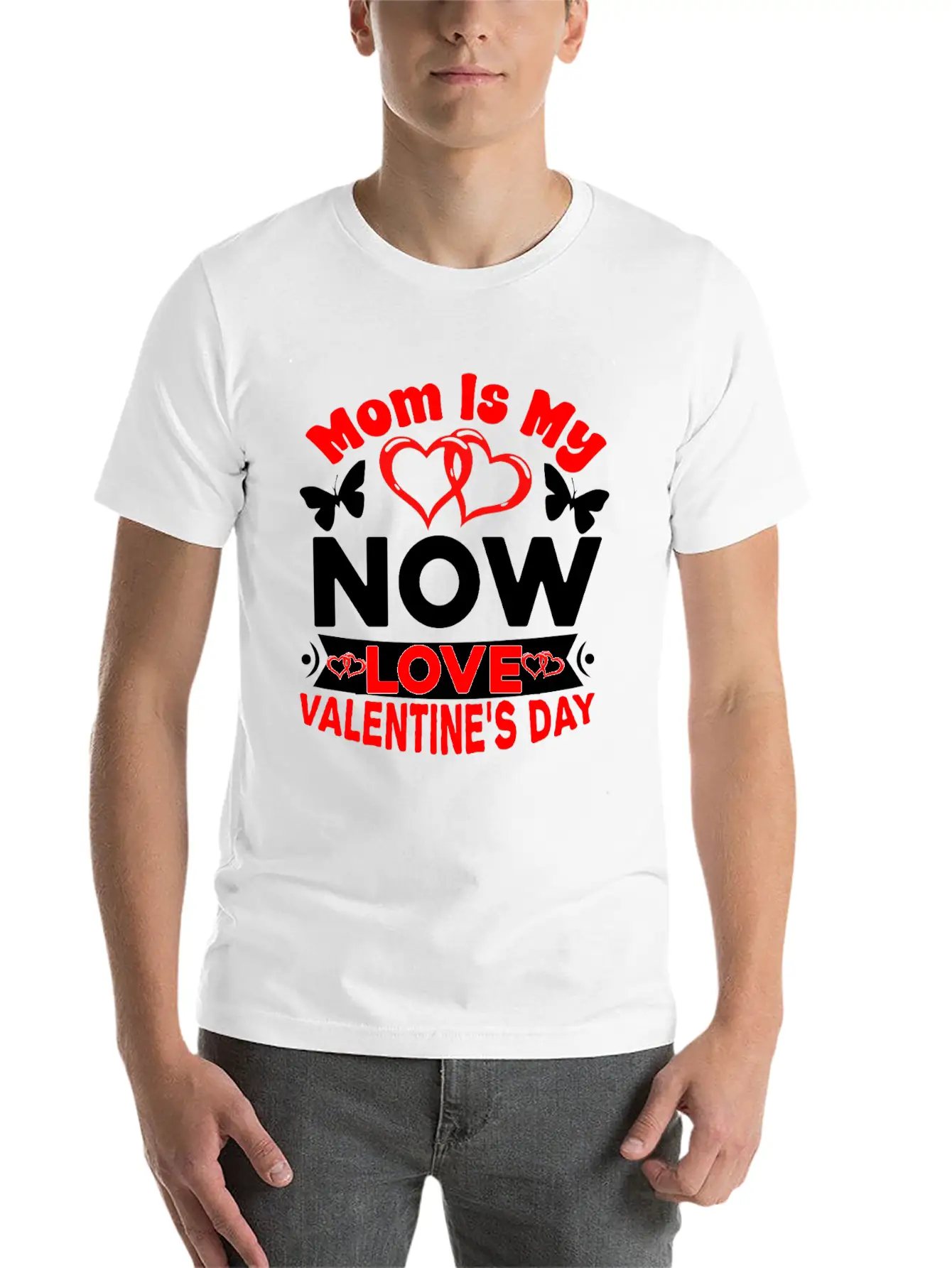 Mom Is My Now Love Valentine S Day Relaxed Everyday Tee – Lightweight And Durable Cotton
