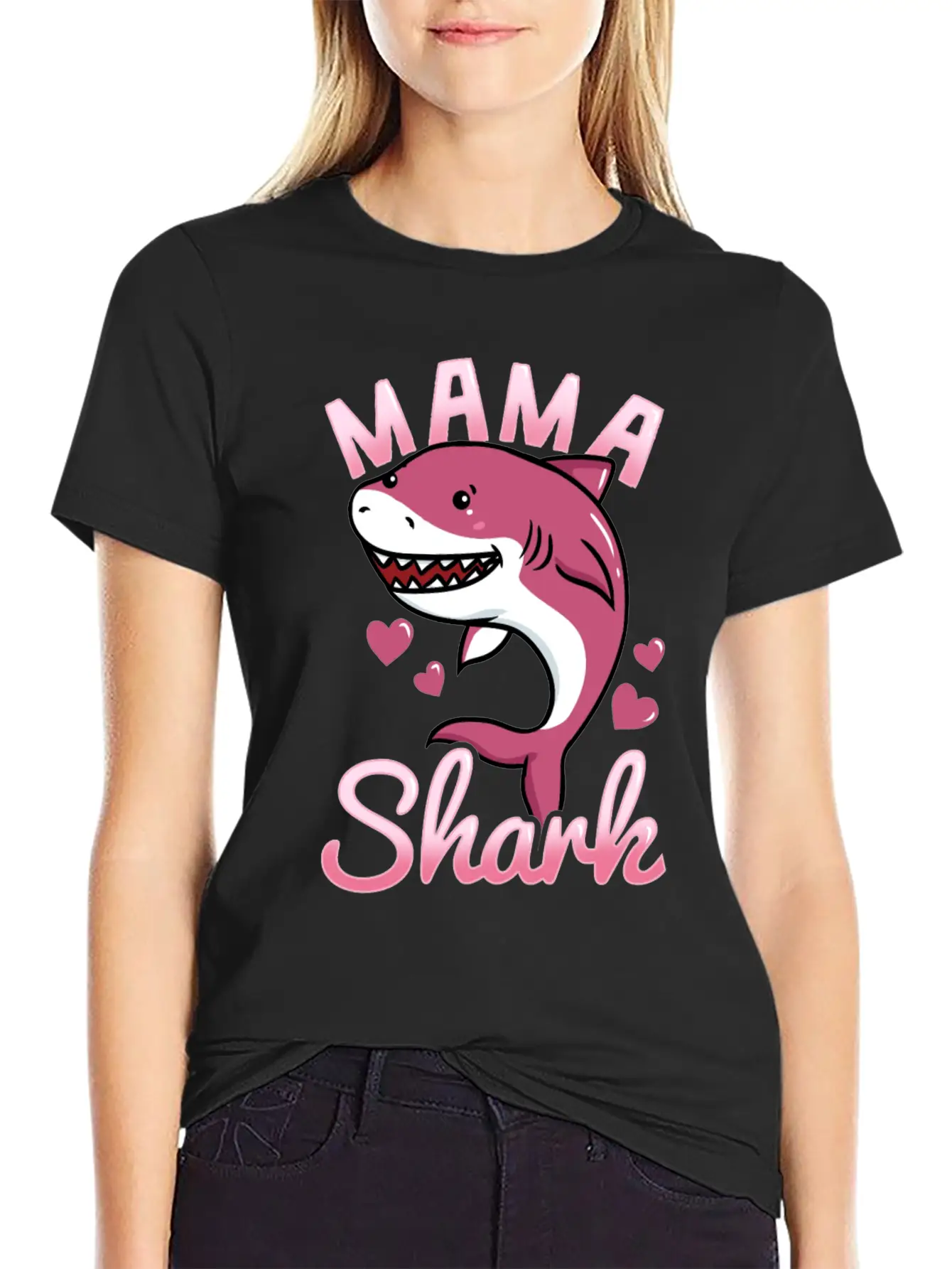 Mom Shark Unisex Casual T-Shirt – Clean Design For Daily Comfort