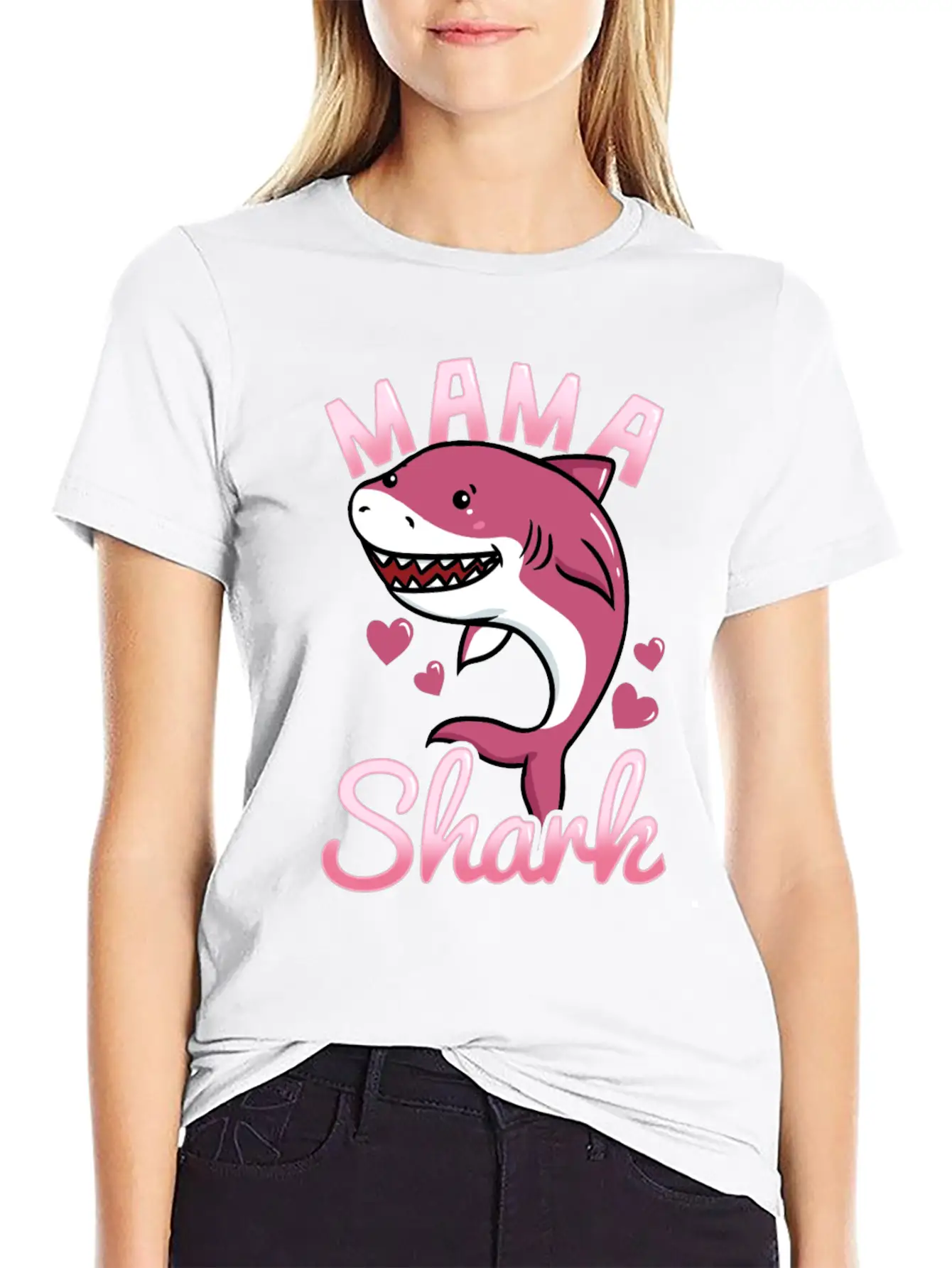 Mom Shark Unisex Casual T-Shirt – Clean Design For Daily Comfort