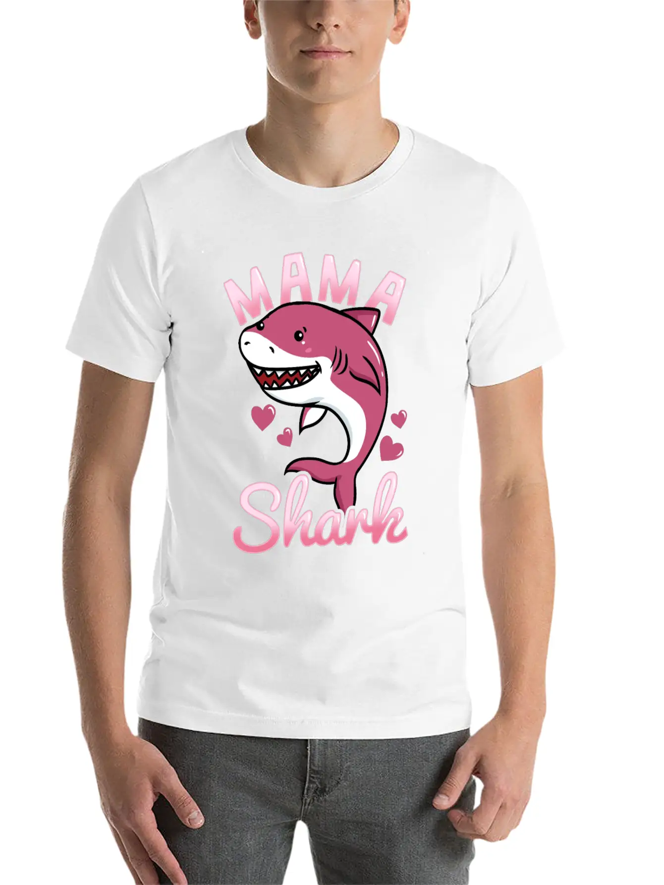 Mom Shark Unisex Casual T-Shirt – Clean Design For Daily Comfort