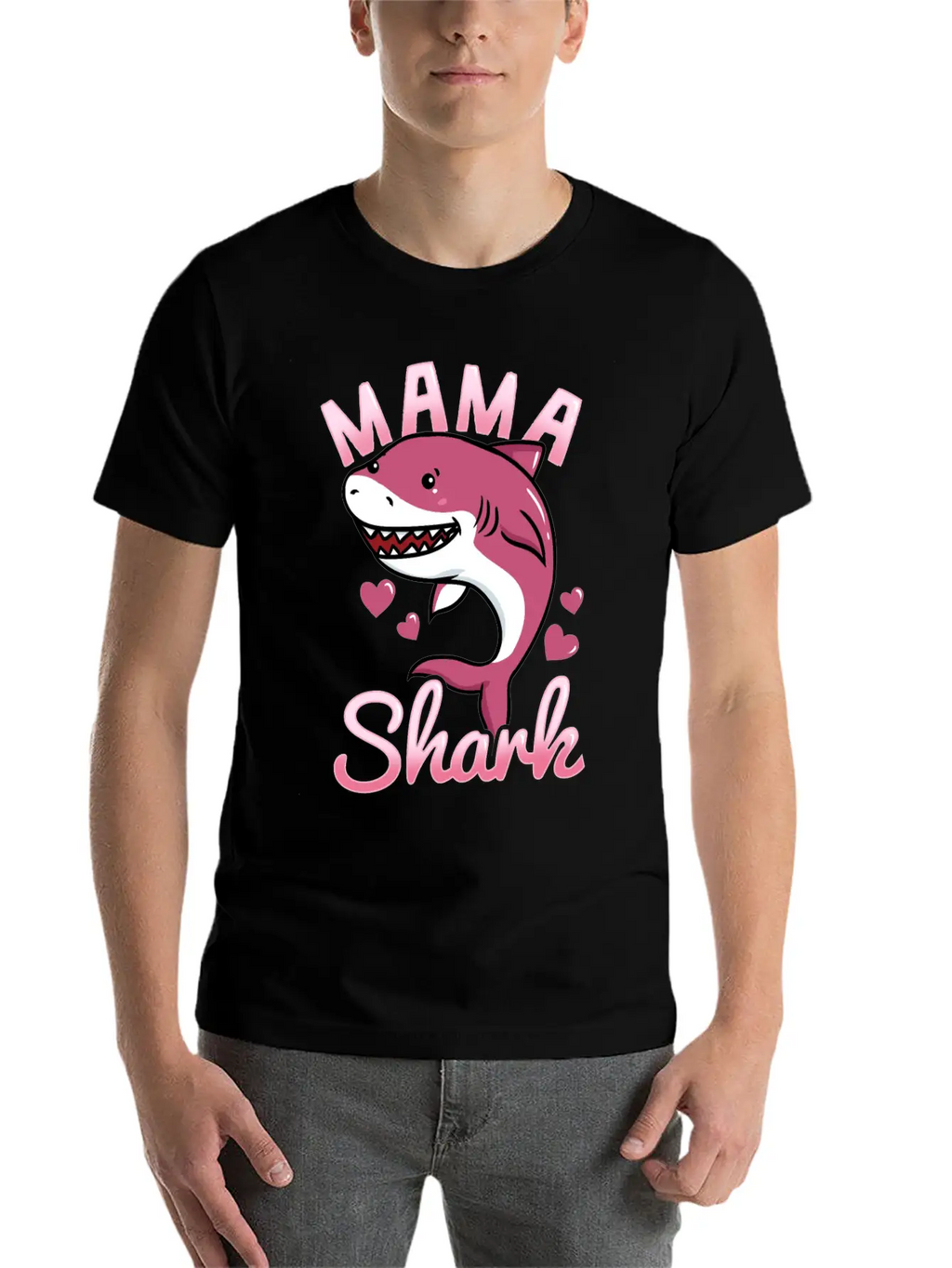 Mom Shark Unisex Casual T-Shirt – Clean Design For Daily Comfort