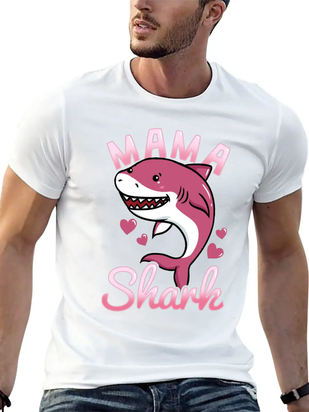 Mom Shark Unisex Casual T-Shirt – Clean Design For Daily Comfort