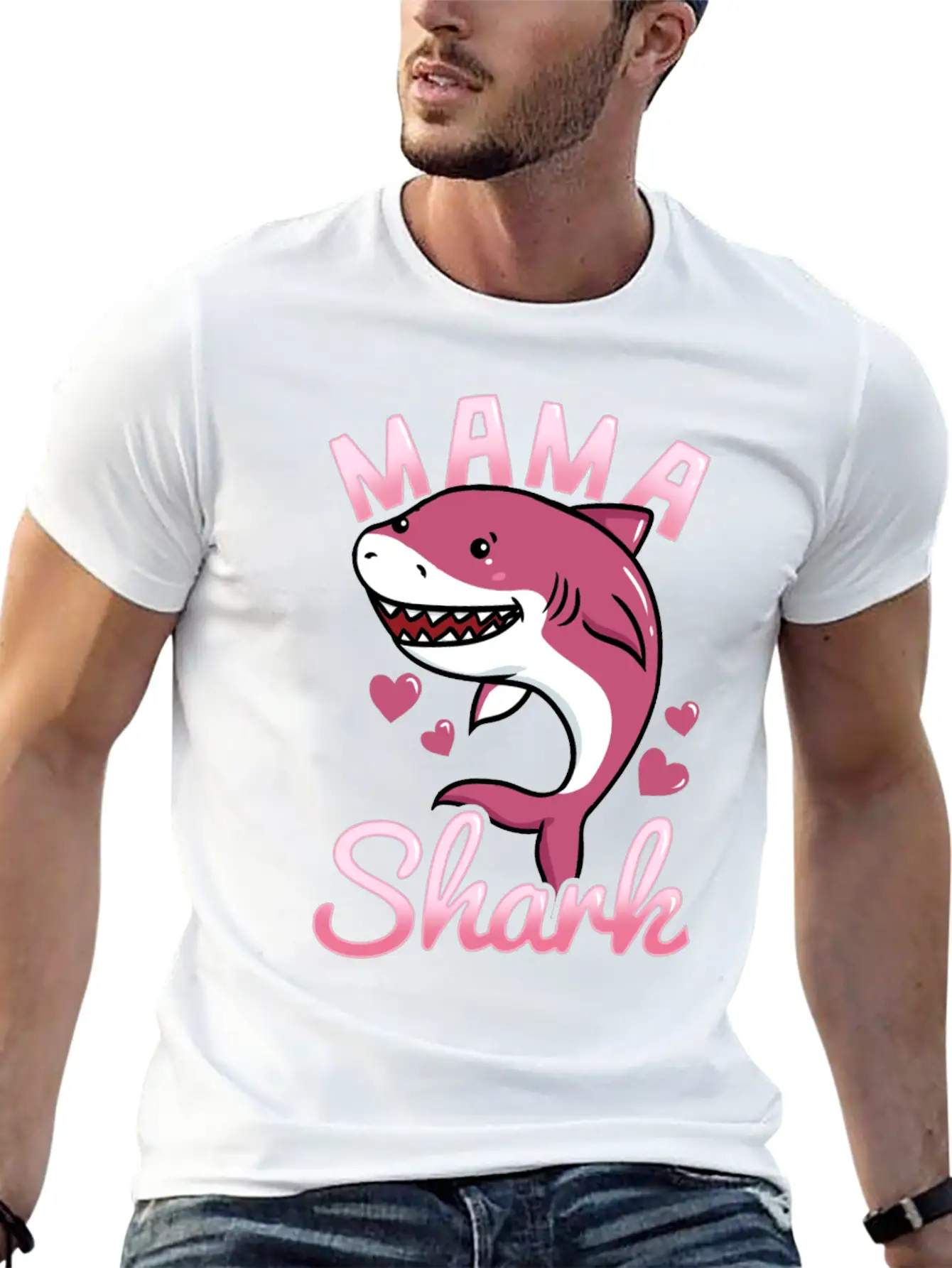 Mom Shark Unisex Casual T-Shirt – Clean Design For Daily Comfort