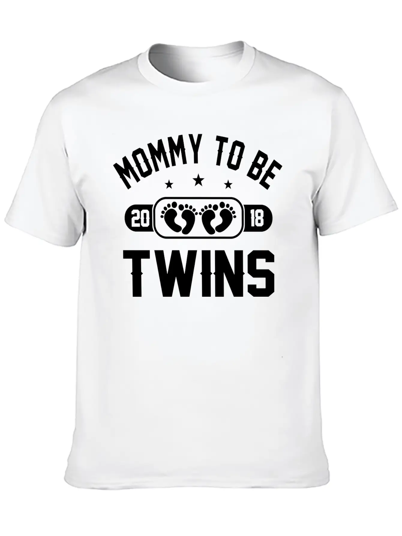 Mommy To Be Twins 2018 Stylish Everyday T-Shirt – Unisex Basic Cotton Tee