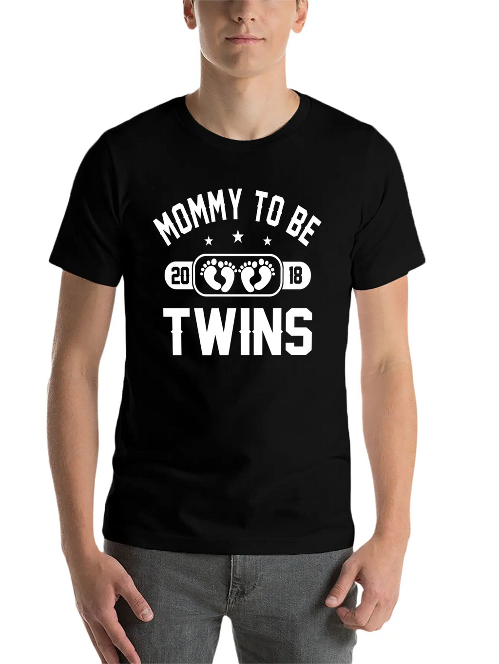 Mommy To Be Twins 2018 Stylish Everyday T-Shirt – Unisex Basic Cotton Tee