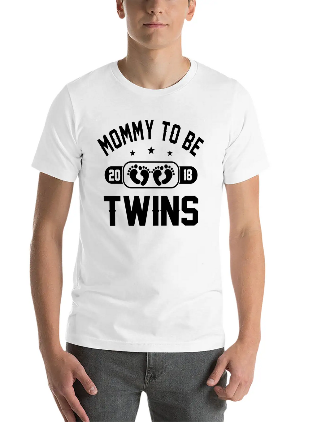 Mommy To Be Twins 2018 Stylish Everyday T-Shirt – Unisex Basic Cotton Tee