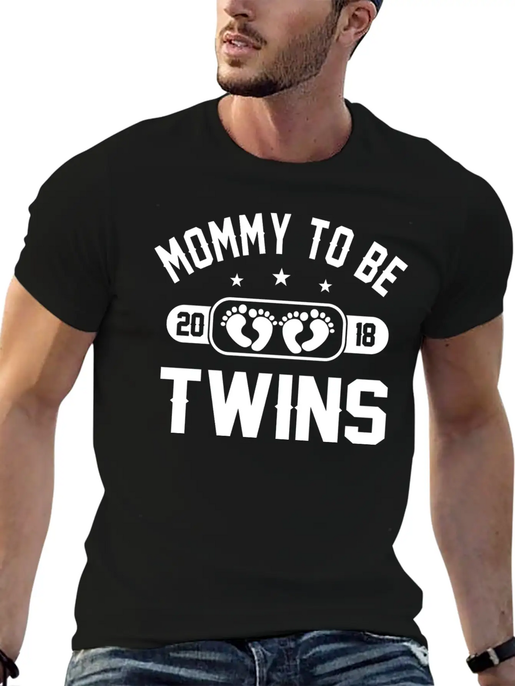 Mommy To Be Twins 2018 Stylish Everyday T-Shirt – Unisex Basic Cotton Tee