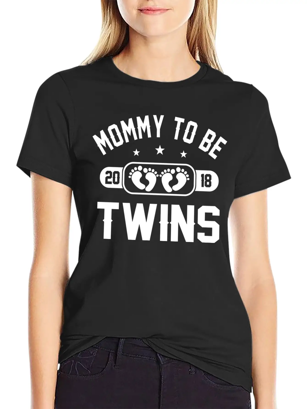 Mommy To Be Twins 2018 Stylish Everyday T-Shirt – Unisex Basic Cotton Tee
