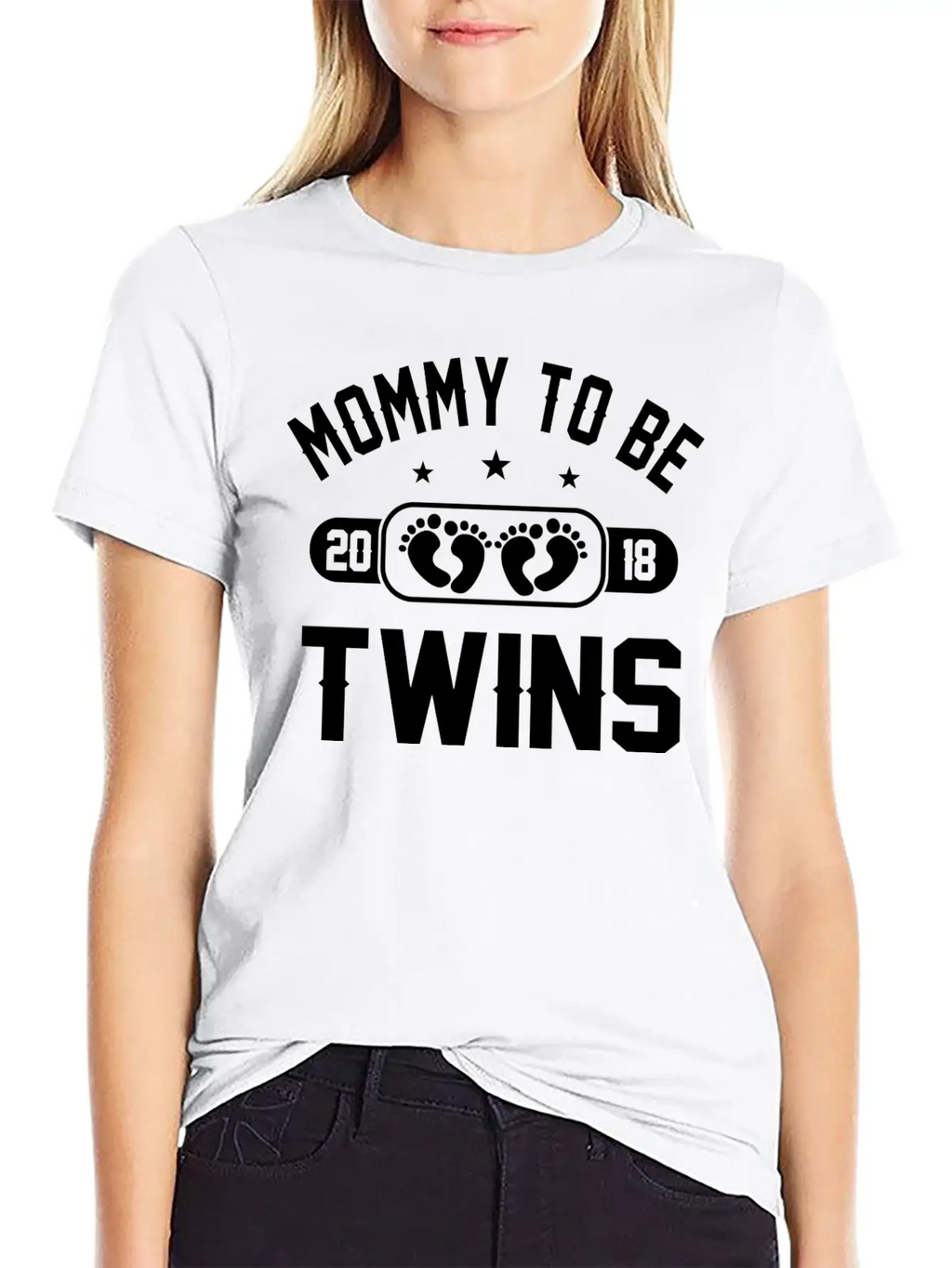 Mommy To Be Twins 2018 Stylish Everyday T-Shirt – Unisex Basic Cotton Tee