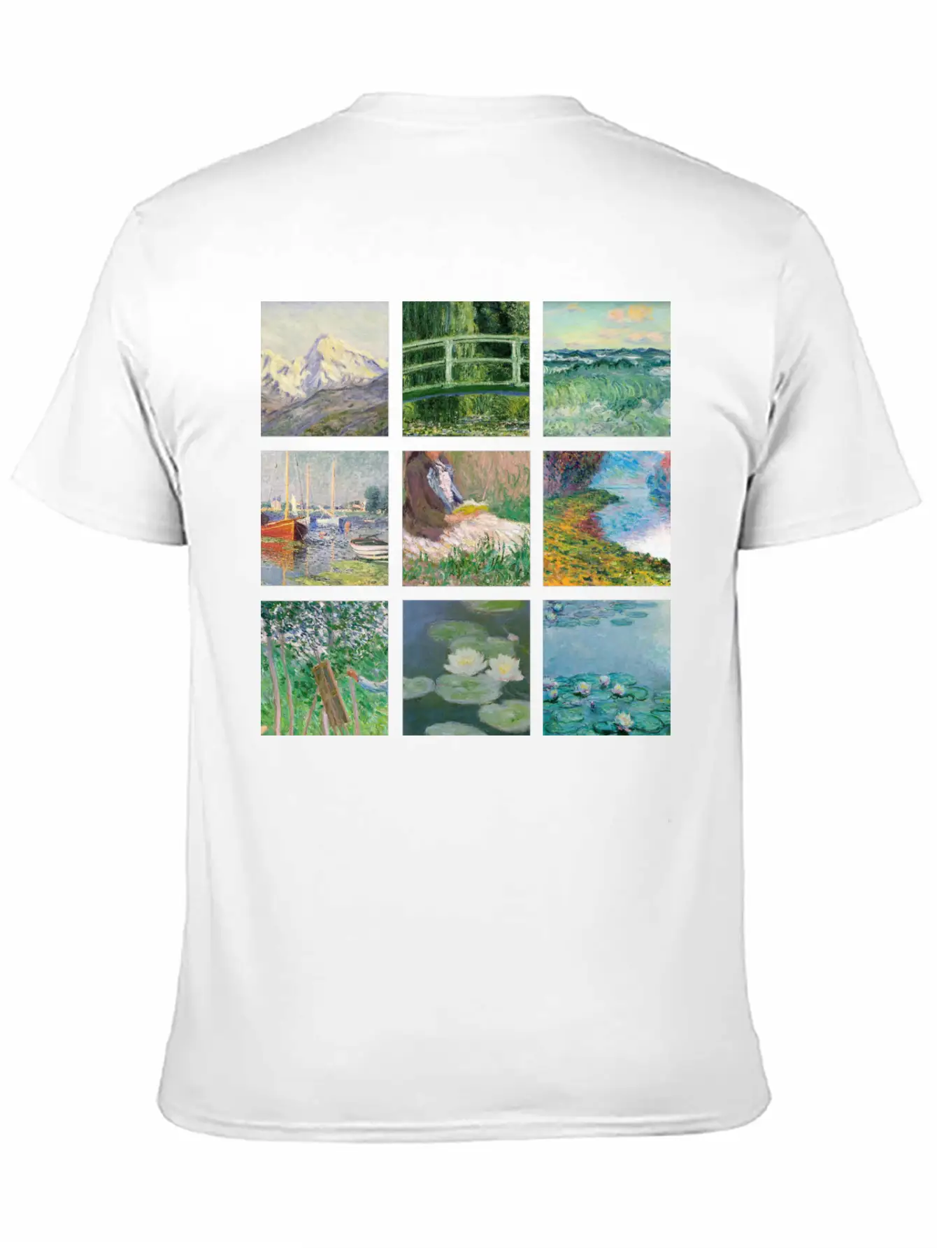 Monet Collage Classic Cotton Tee – Unisex Comfort For Any Season