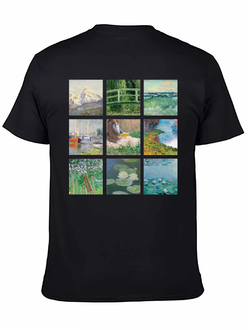 Monet Collage Classic Cotton Tee – Unisex Comfort For Any Season