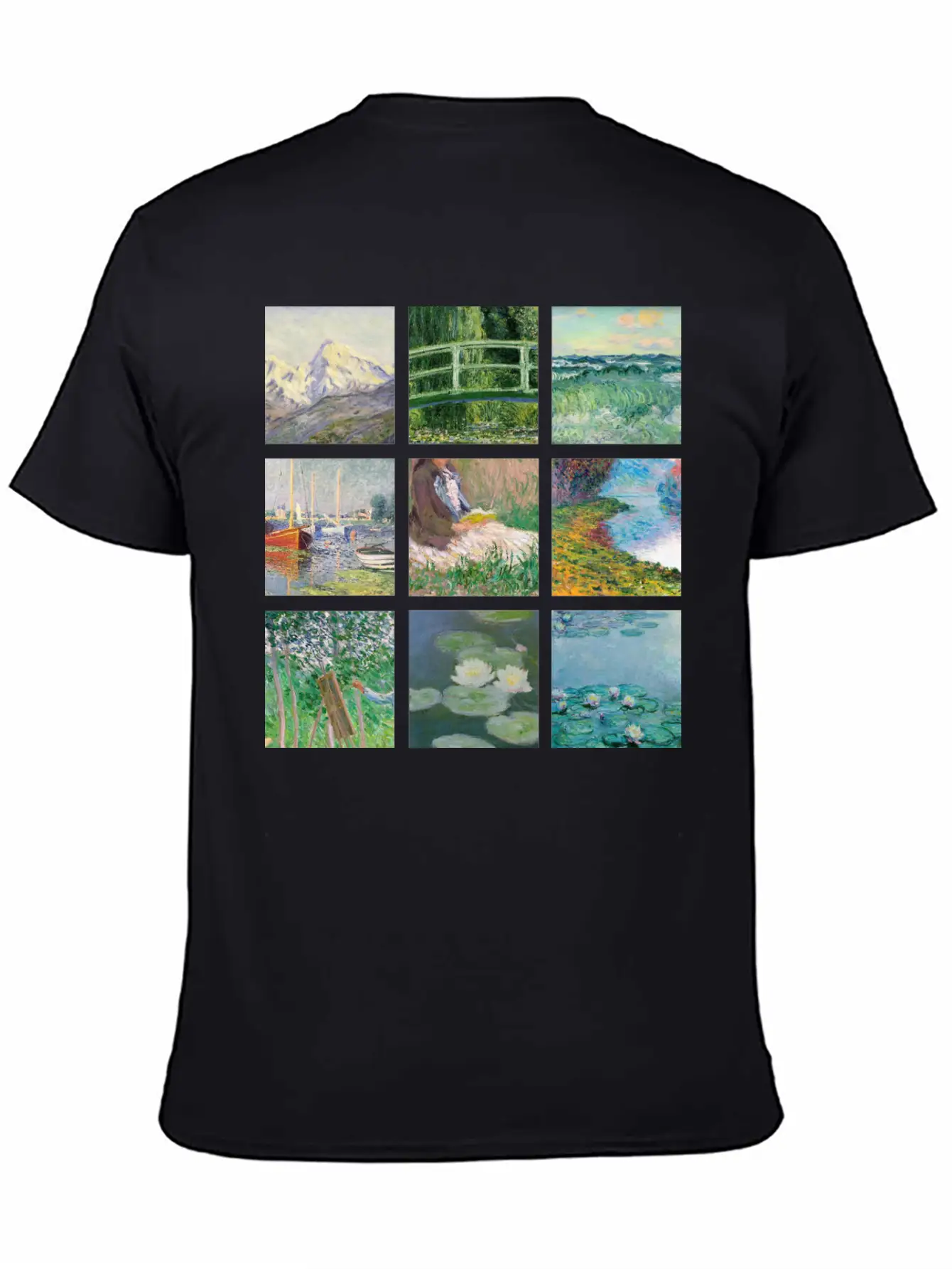 Monet Collage Classic Cotton Tee – Unisex Comfort For Any Season