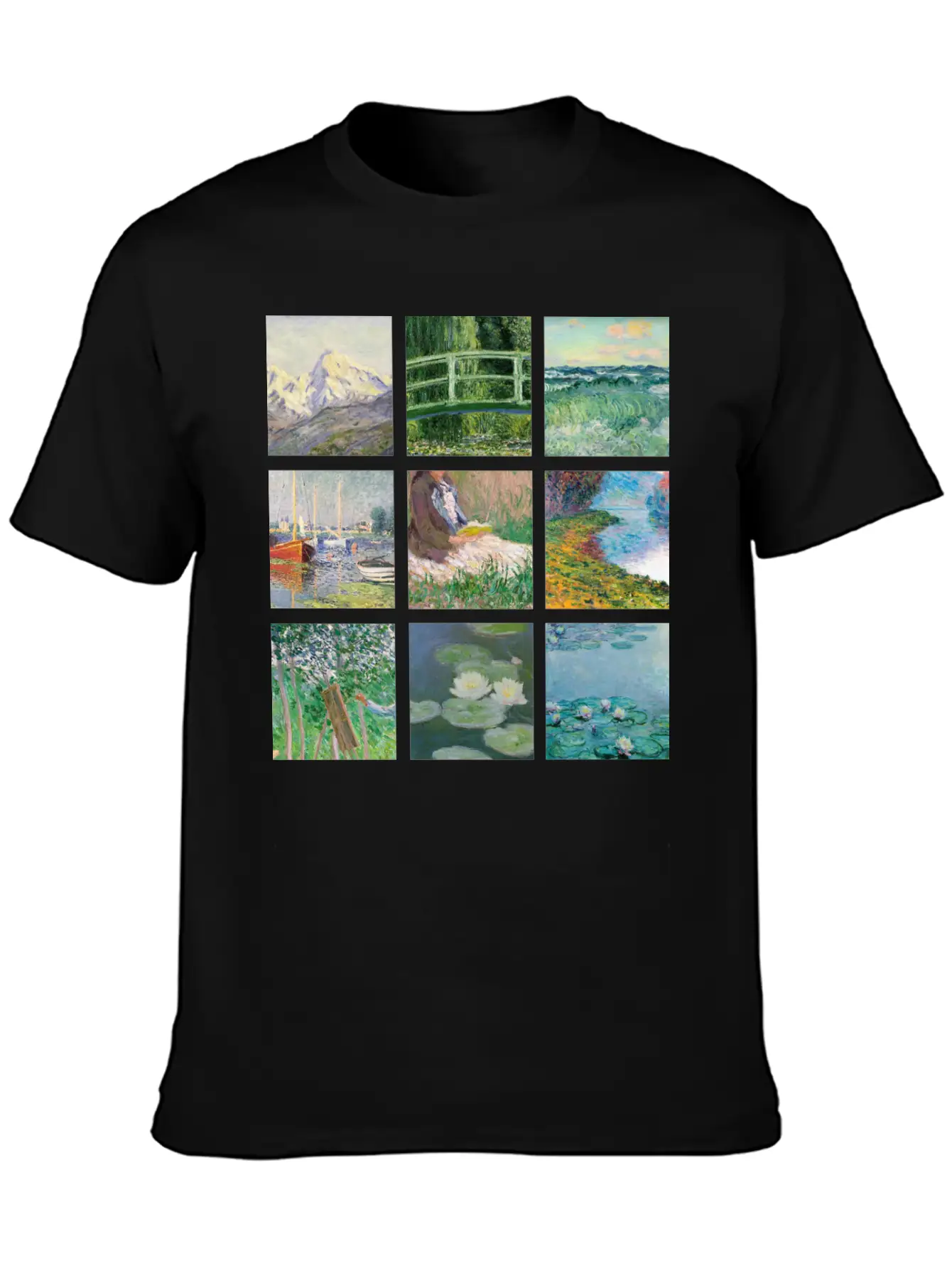 Monet Collage Classic Cotton Tee – Unisex Comfort For Any Season
