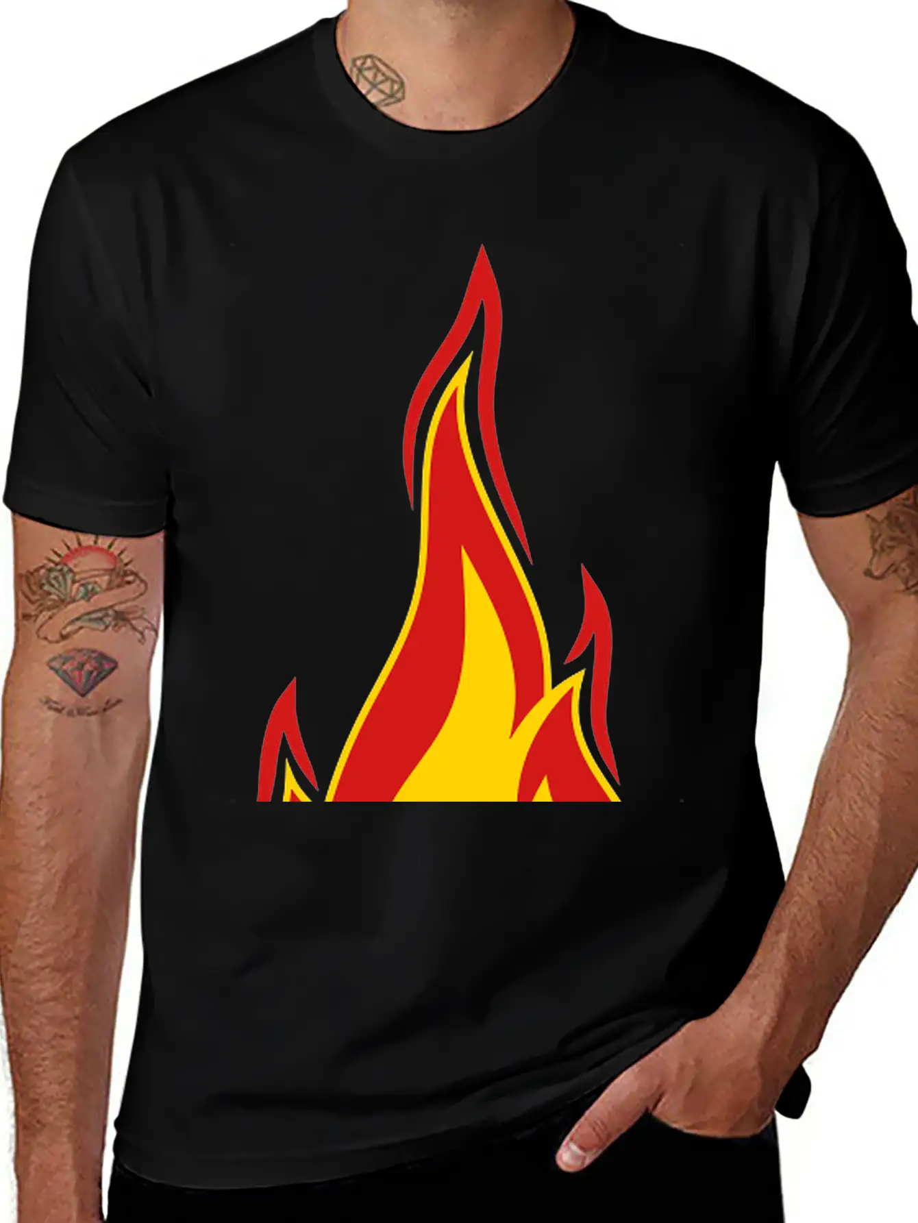 Money Burn Spend Hot Fire Flame Torch Dollar Symbo Stylish Everyday T-Shirt – Unisex Basic Cotton Tee